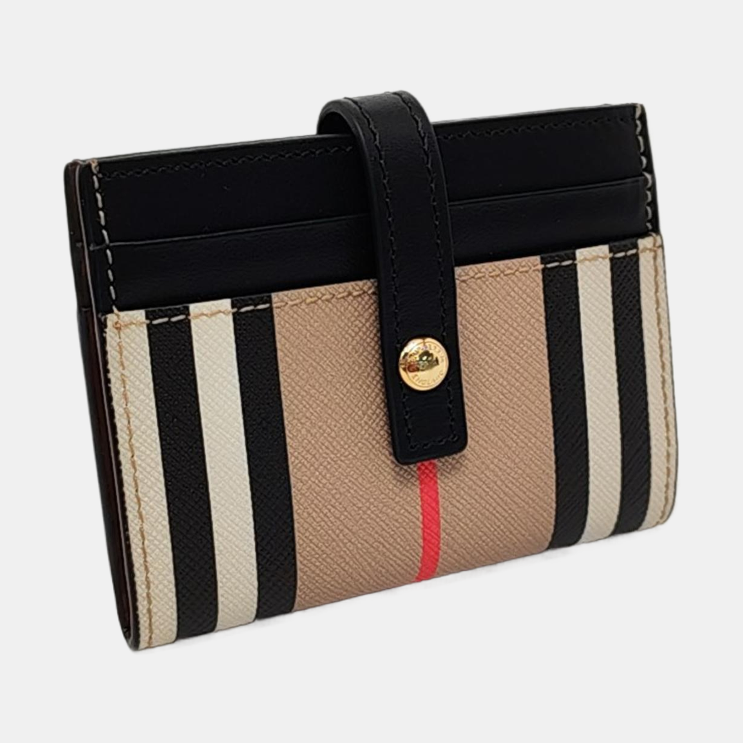BURBERRY Folding Card Yellow Coated Canvas Wallet Golden hardware-(SKU)-953081006