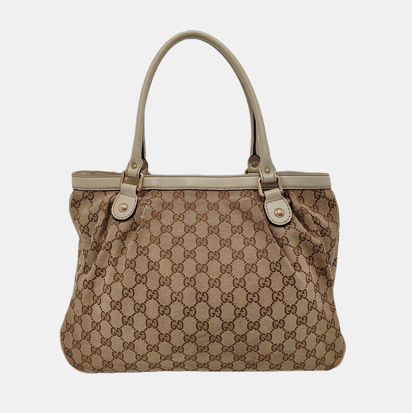 GUCCI Sukey Brown Canvas Monogram Handbag Single Shoulder Bag Golden hardware-(SKU)-953204844