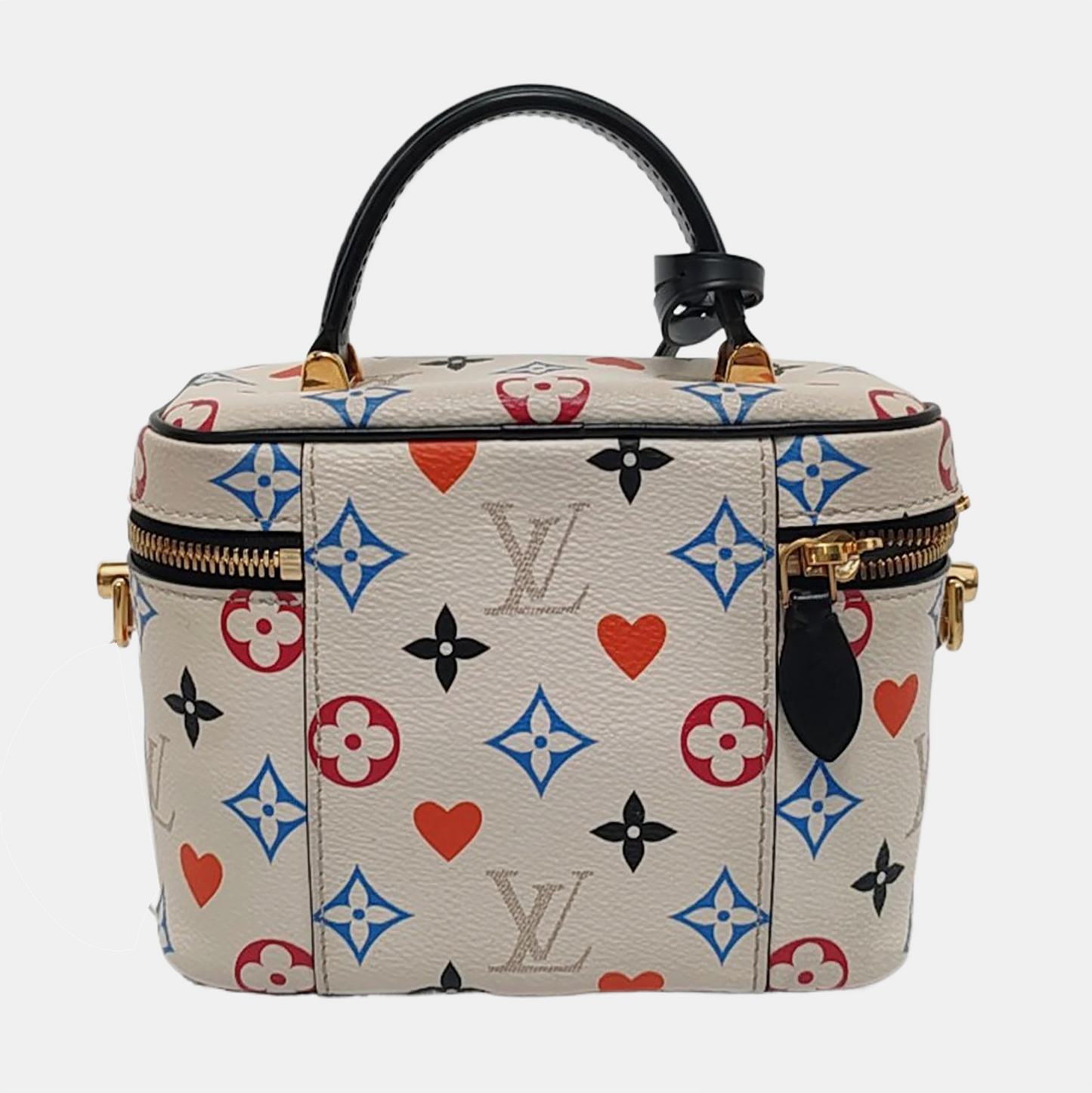 LOUIS VUITTON NICE Small White Coated Canvas Print Crossbody Bag Shoulder Bag Handbag Removable Strap Golden Hardware-(SKU)-953026193
