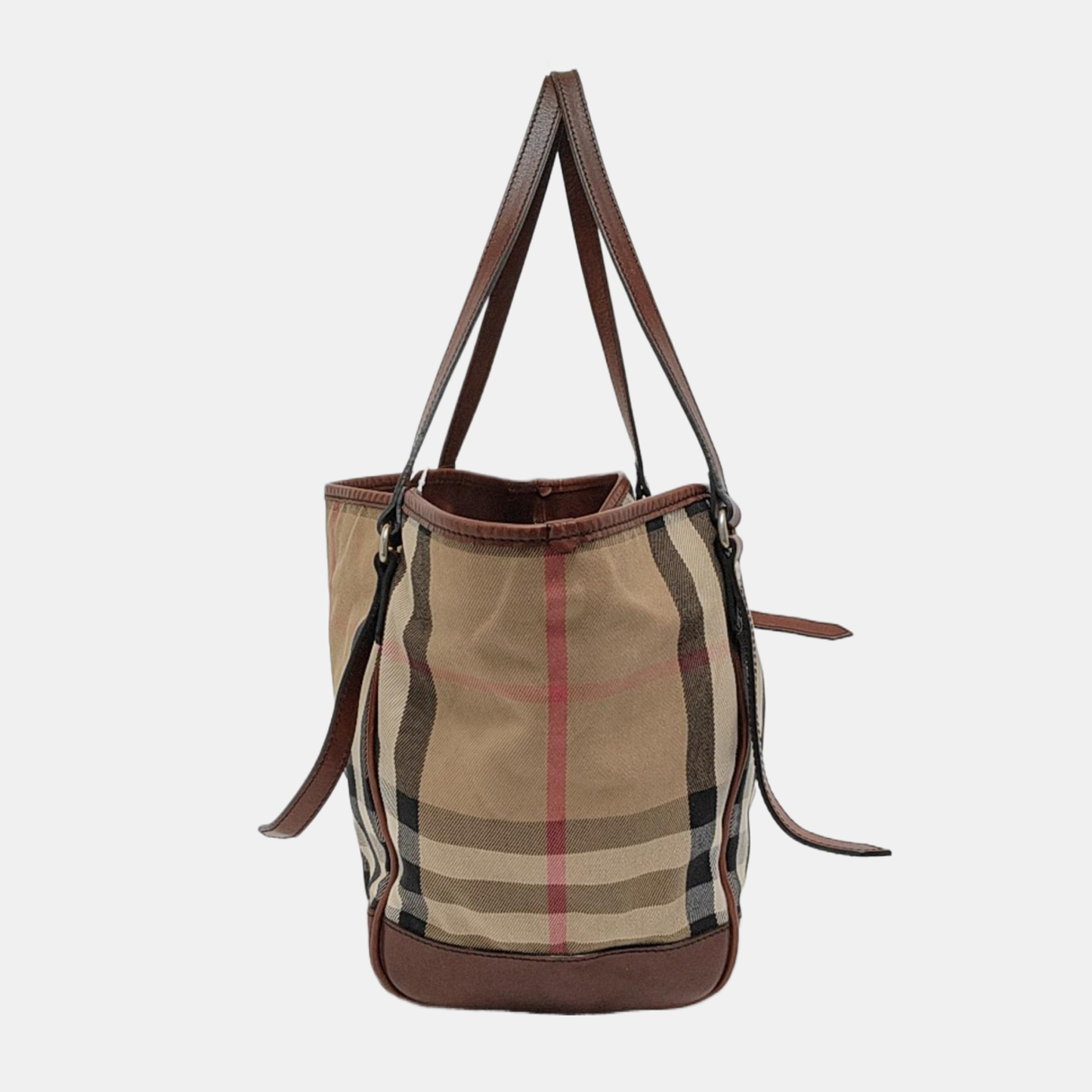 BURBERRY Tote bag Brown Canvas Single Shoulder Bag Handbag Golden hardware-(SKU)-953408955
