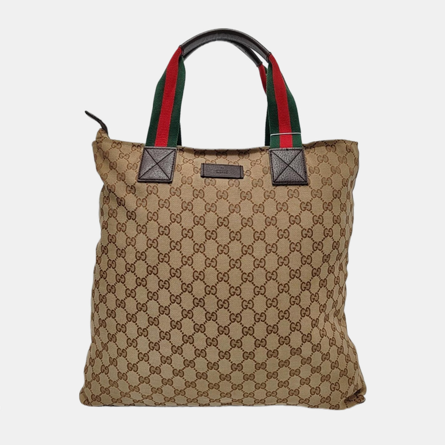 GUCCI Diaper Brown Canvas Monogram Handbag Single Shoulder Bag Silver Hardware-(SKU)-953375833