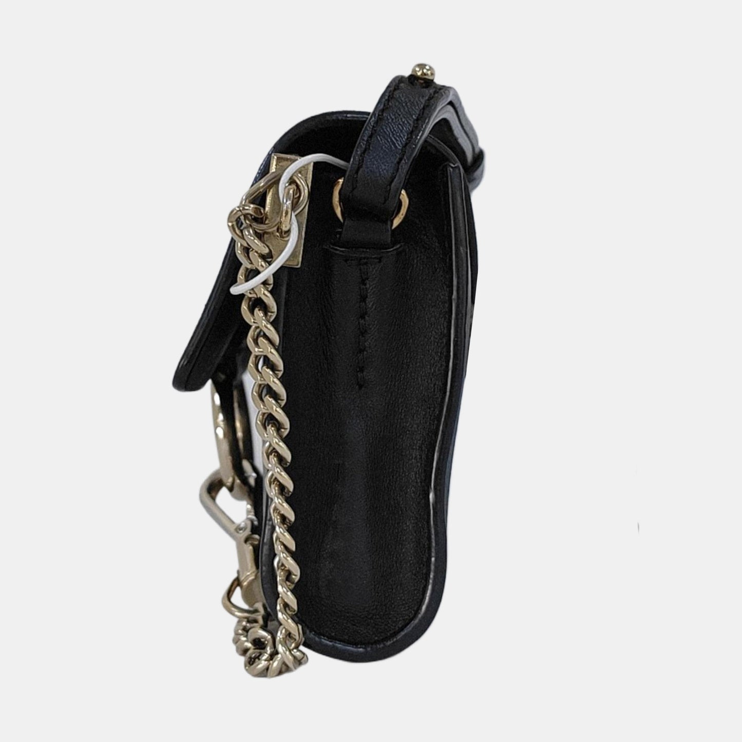 Chloé Faye Black Leather Single Shoulder Bag Golden Silver Hardware Removable shoulder strap-(SKU)-951803337