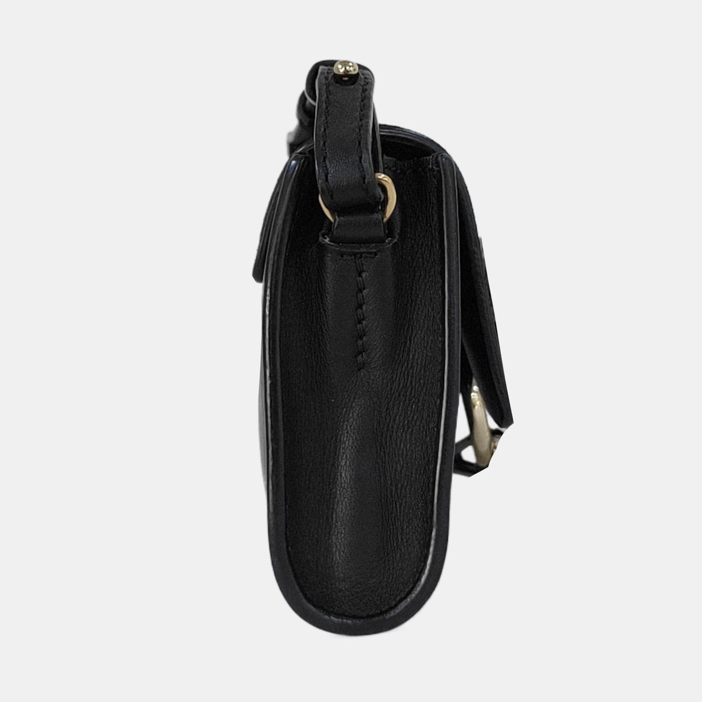 Chloé Faye Black Leather Single Shoulder Bag Golden Silver Hardware Removable shoulder strap-(SKU)-951803337