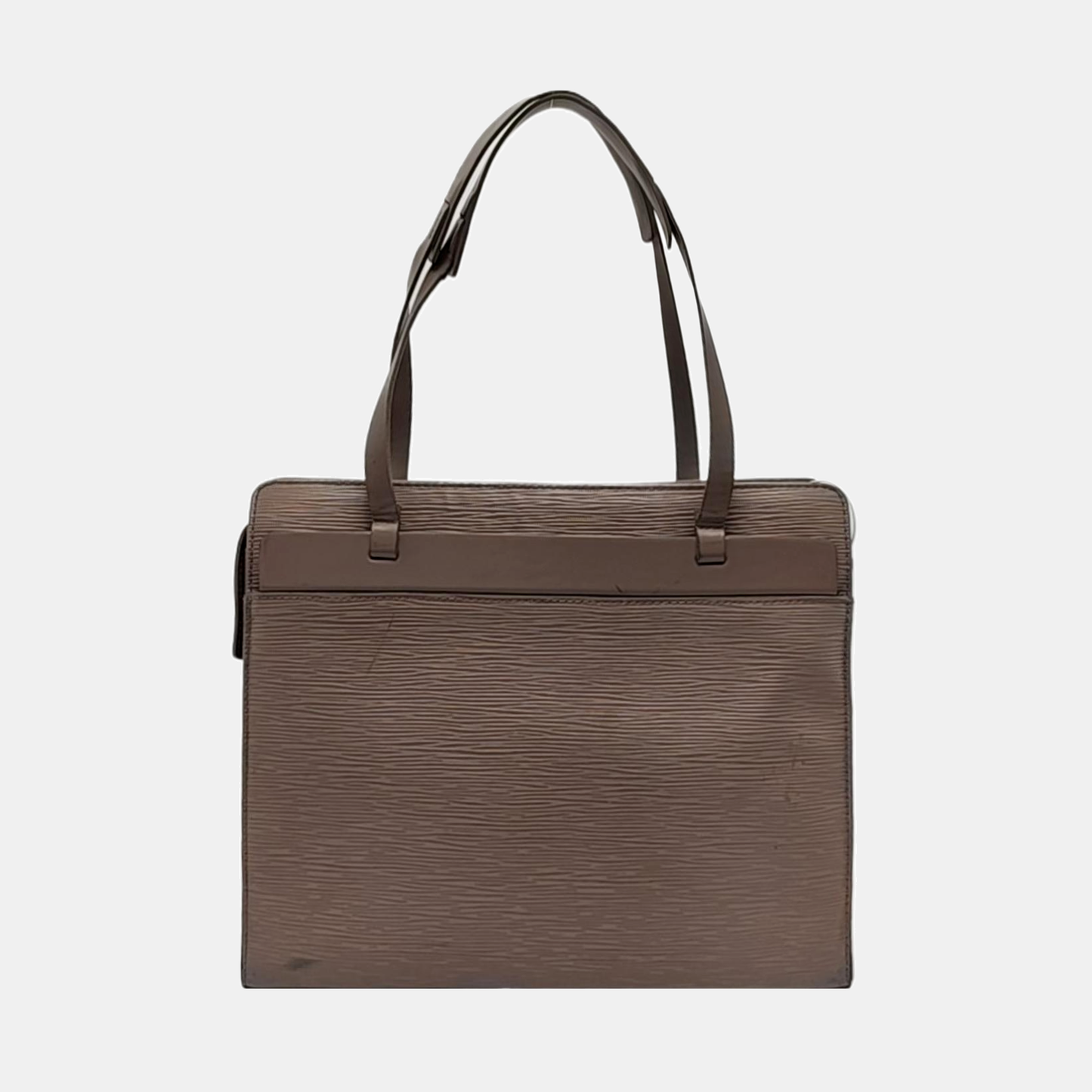 LOUIS VUITTON VINTAGE CROISETTE Large size 粉紫色EPI牛皮水波纹Shoulder Bag Handbag Silver Hardware-(SKU)-953507402