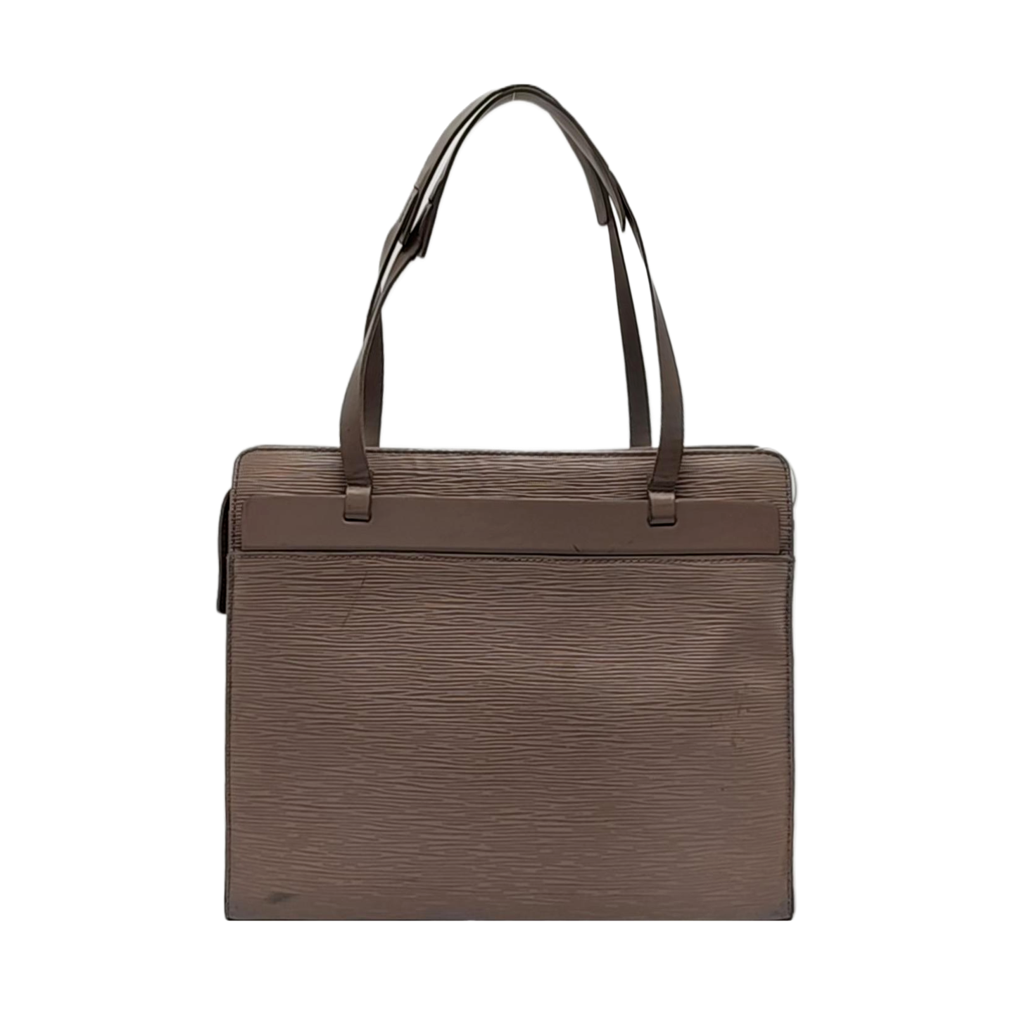LOUIS VUITTON VINTAGE CROISETTE Large size 粉紫色EPI牛皮水波纹Shoulder Bag Handbag Silver Hardware-(SKU)-953507402