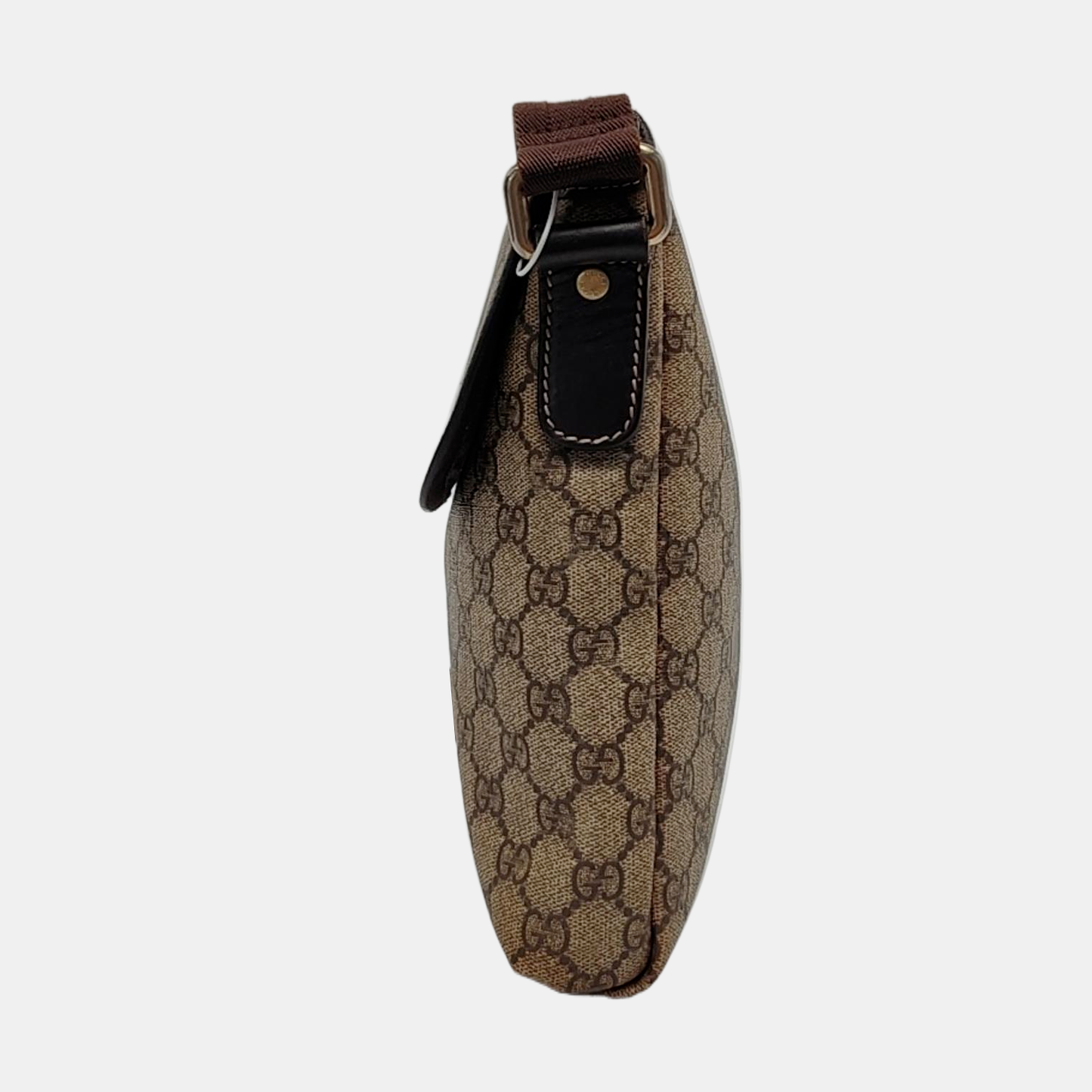 GUCCI Khaki Coated Canvas Old Flower Single Shoulder Bag Crossbody Bag Golden hardware-(SKU)-953765486