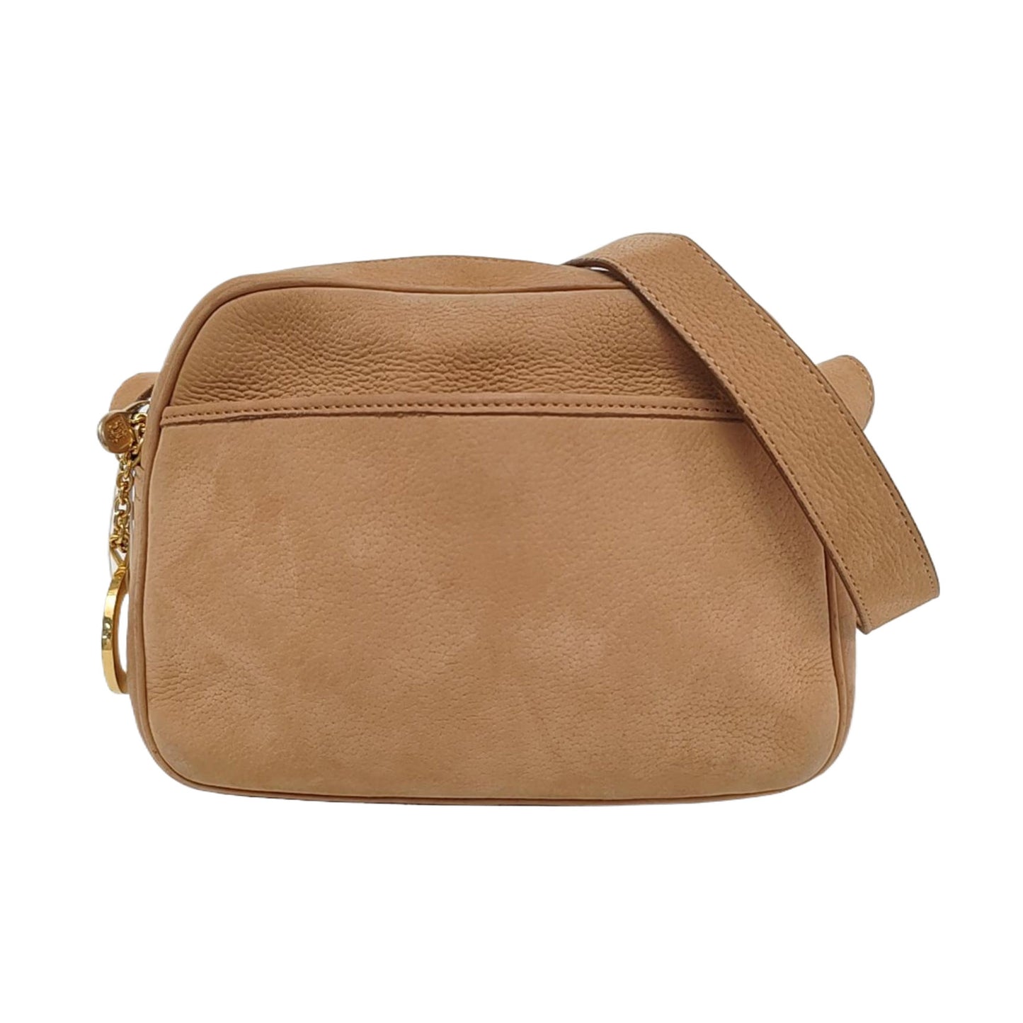 CELINE Brown Leather Crossbody Single Shoulder Bag Golden hardware-(SKU)-953952242
