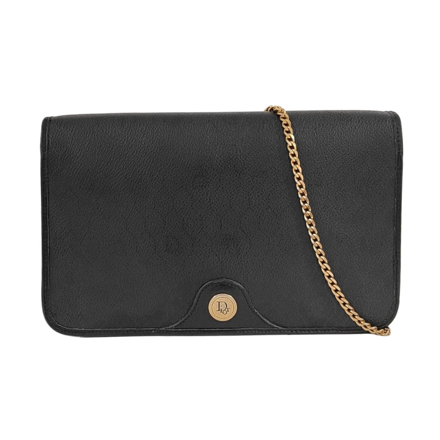 DIOR Black Coated Canvas Single Shoulder Bag-(SKU)-954098383