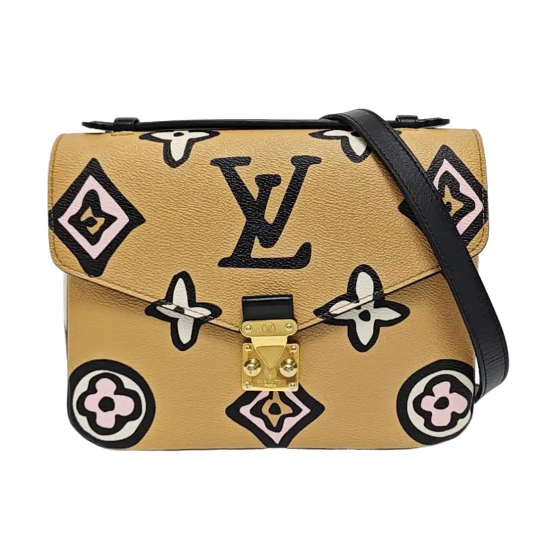 LOUIS VUITTON MÉTIS Medium Brown Coated Canvas Printed Messenger Bag Single Shoulder Bag Handbag Detachable Strap-(SKU)-954441029