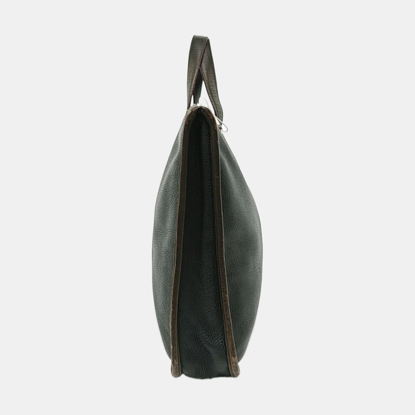 LOEWE Toledo Dark Green Leather Handbag Silver Hardware-(SKU)-954572249