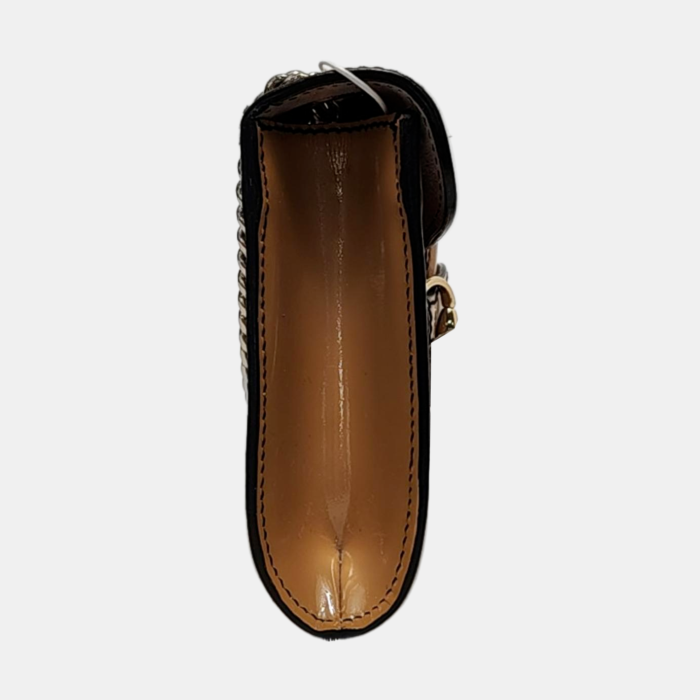 GUCCI Emily Chain Small size Brown Patent Leather Horse Bit Single Shoulder Bag Golden hardware-(SKU)-954647848