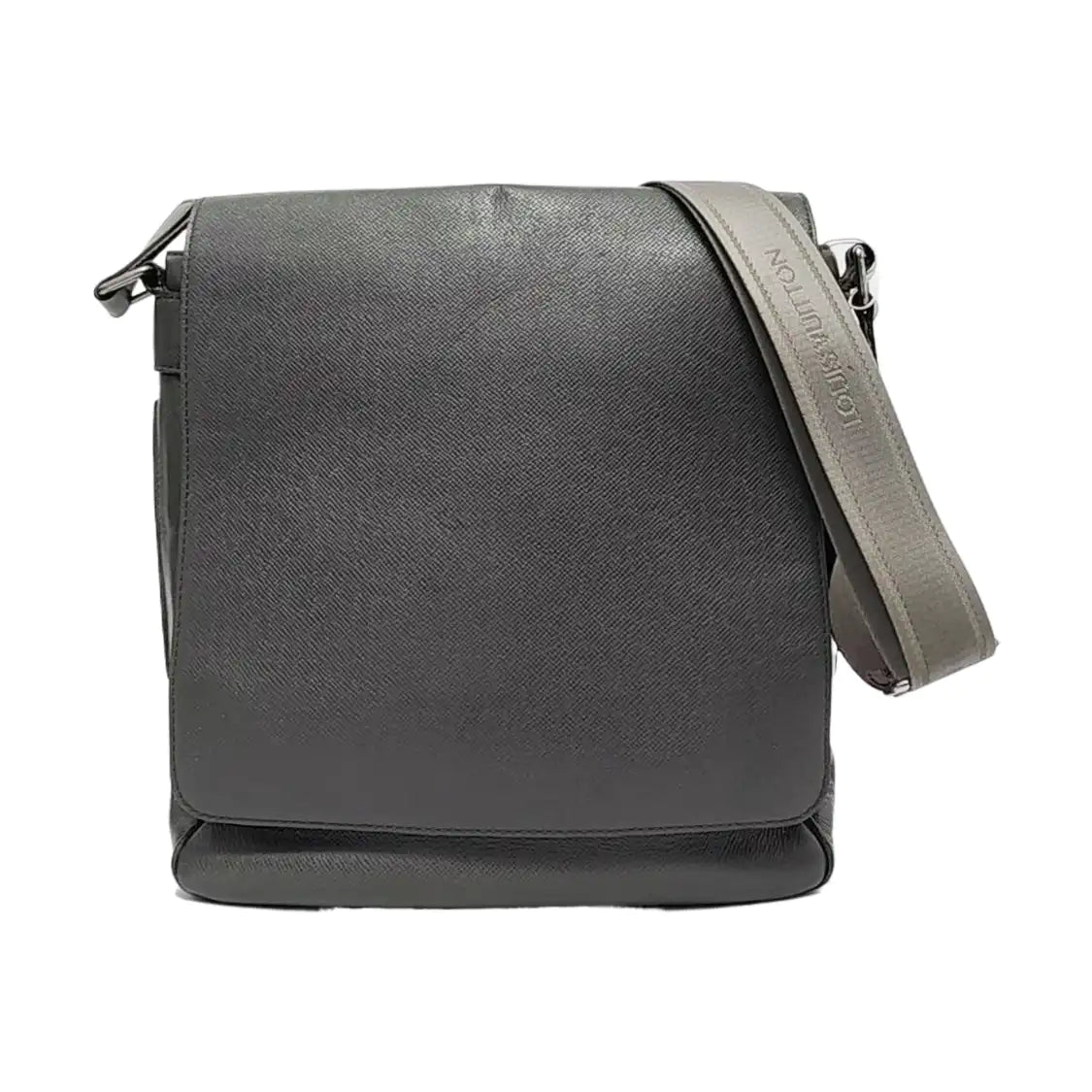 LOUIS VUITTON ROMAN Grey Cowhide Crossbody Bag Silver Hardware-(SKU)-954717295