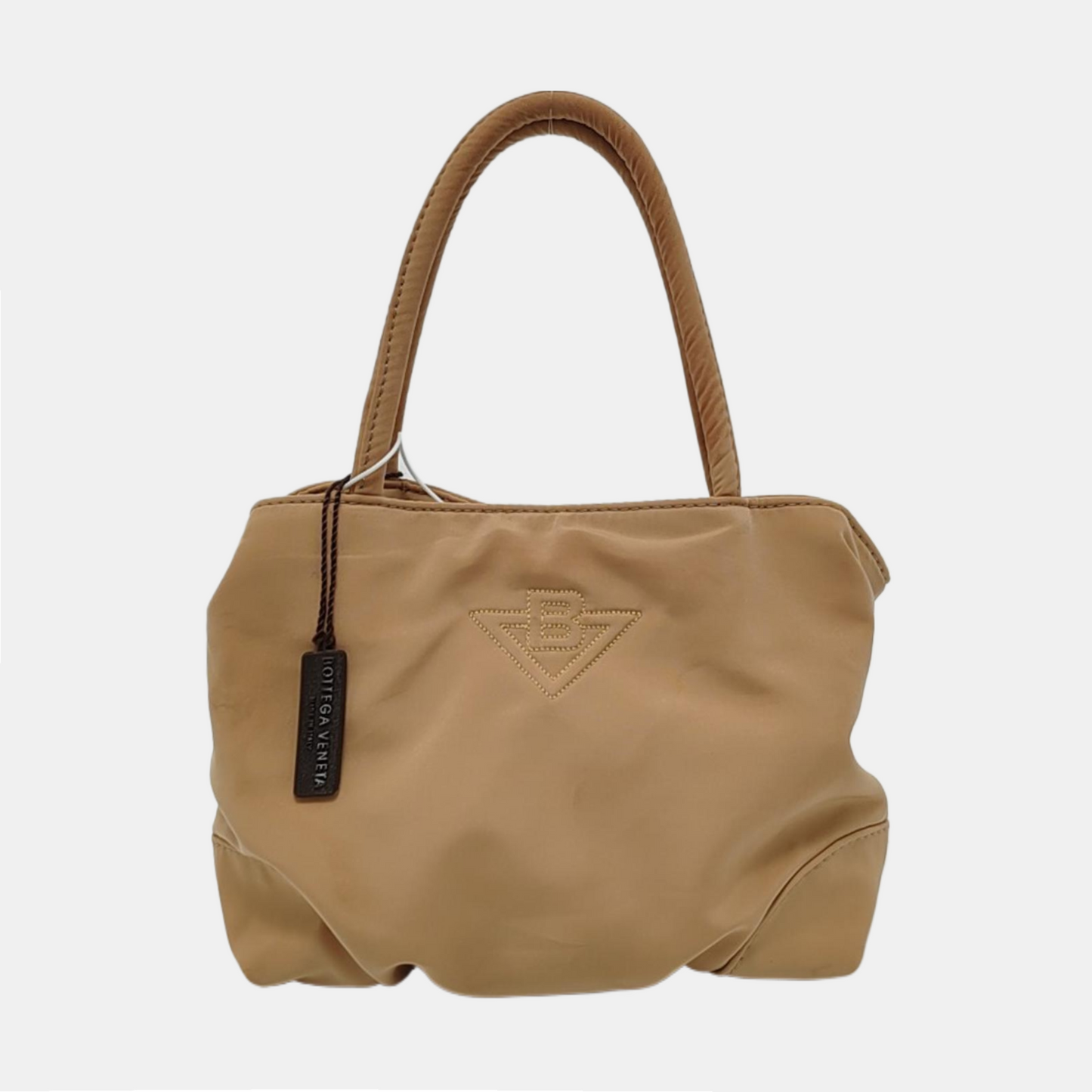 BOTTEGA VENETA Tote bag Khaki Nylon Quilted Handbag Golden hardware-(SKU)-954647778