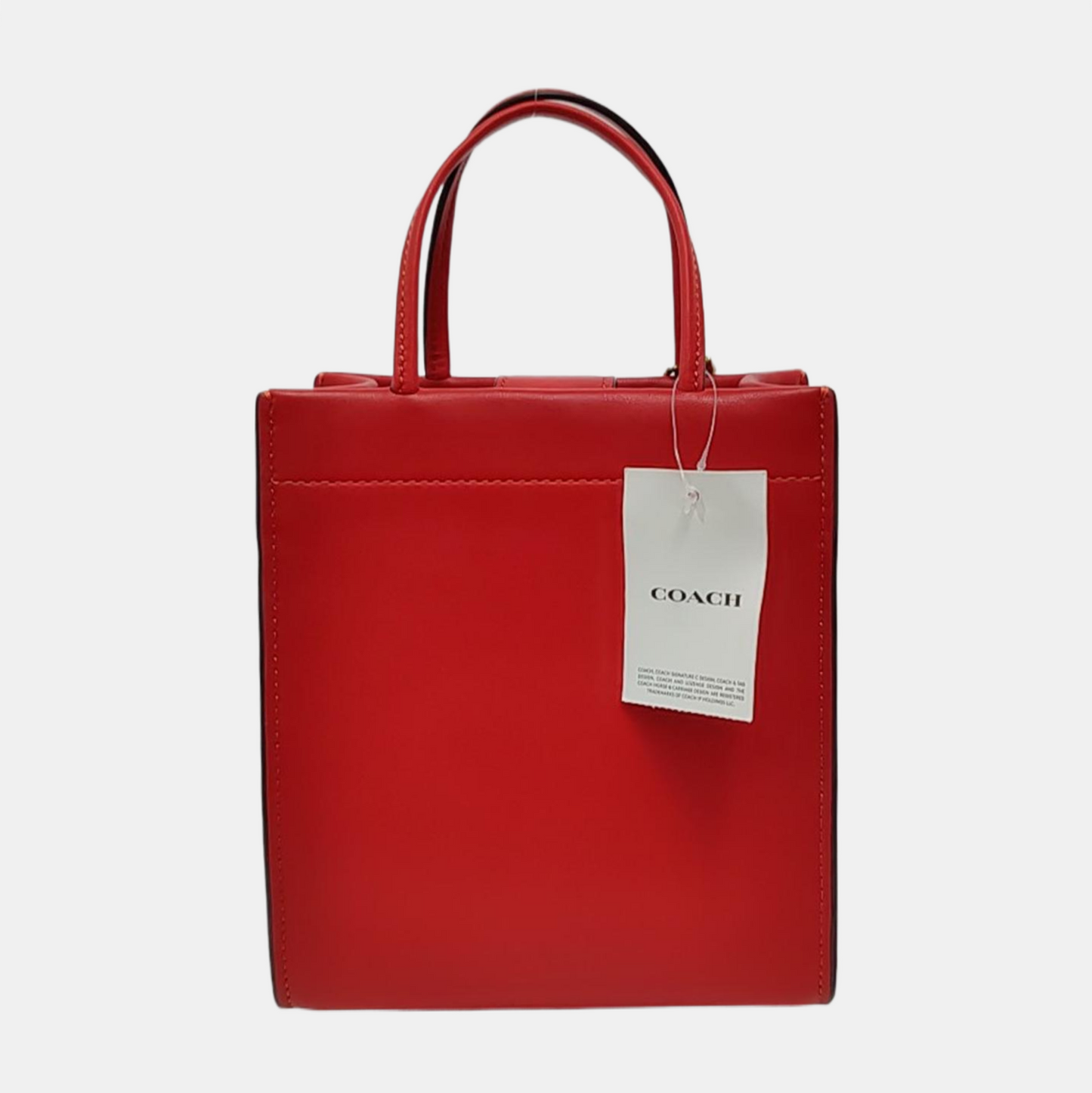 COACH CASHIN mini Red Leather Single Shoulder Bag Crossbody Bag Handbag Golden hardware Removable shoulder strap-(SKU)-950892383