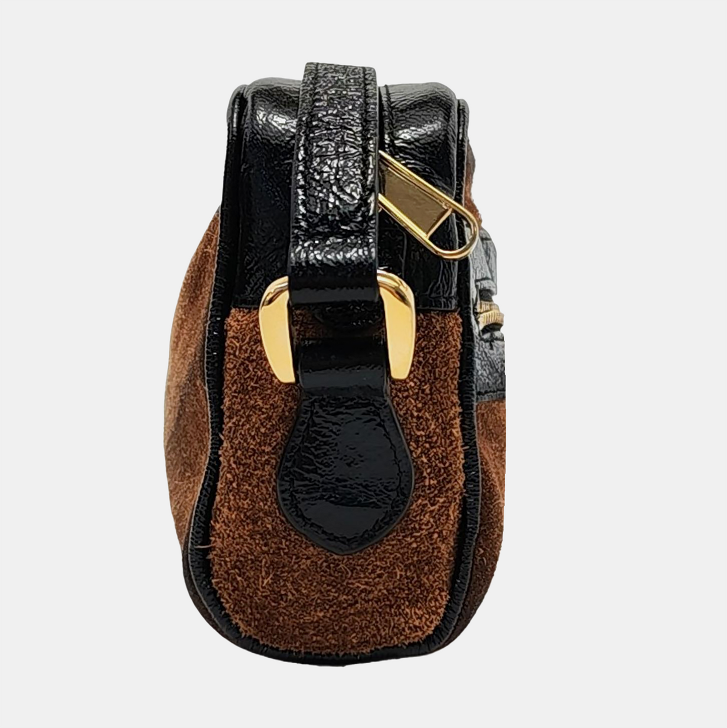 GUCCI Ophidia mini Brown Suede Leather Striped Webbing Single Shoulder Bag Crossbody Bag Golden hardware-(SKU)-953950418