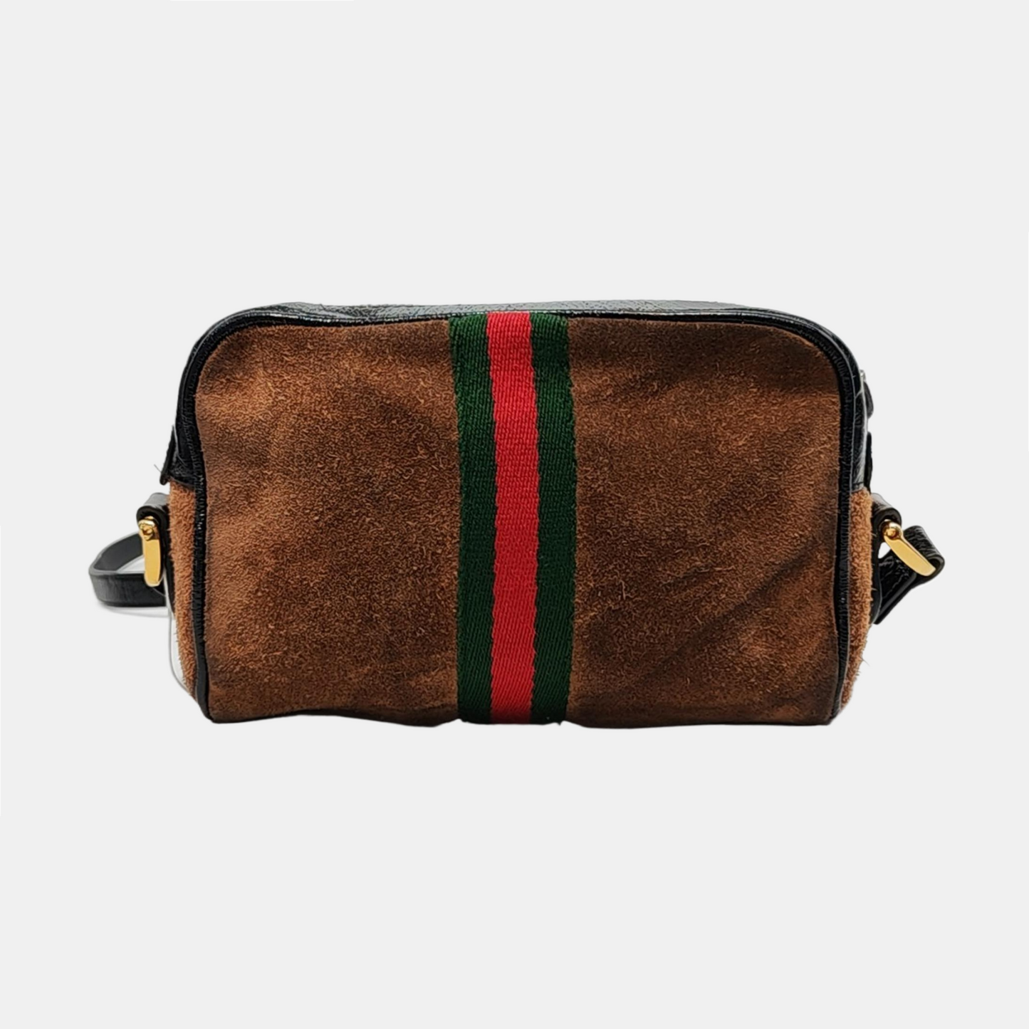 GUCCI Ophidia mini Brown Suede Leather Striped Webbing Single Shoulder Bag Crossbody Bag Golden hardware-(SKU)-953950418