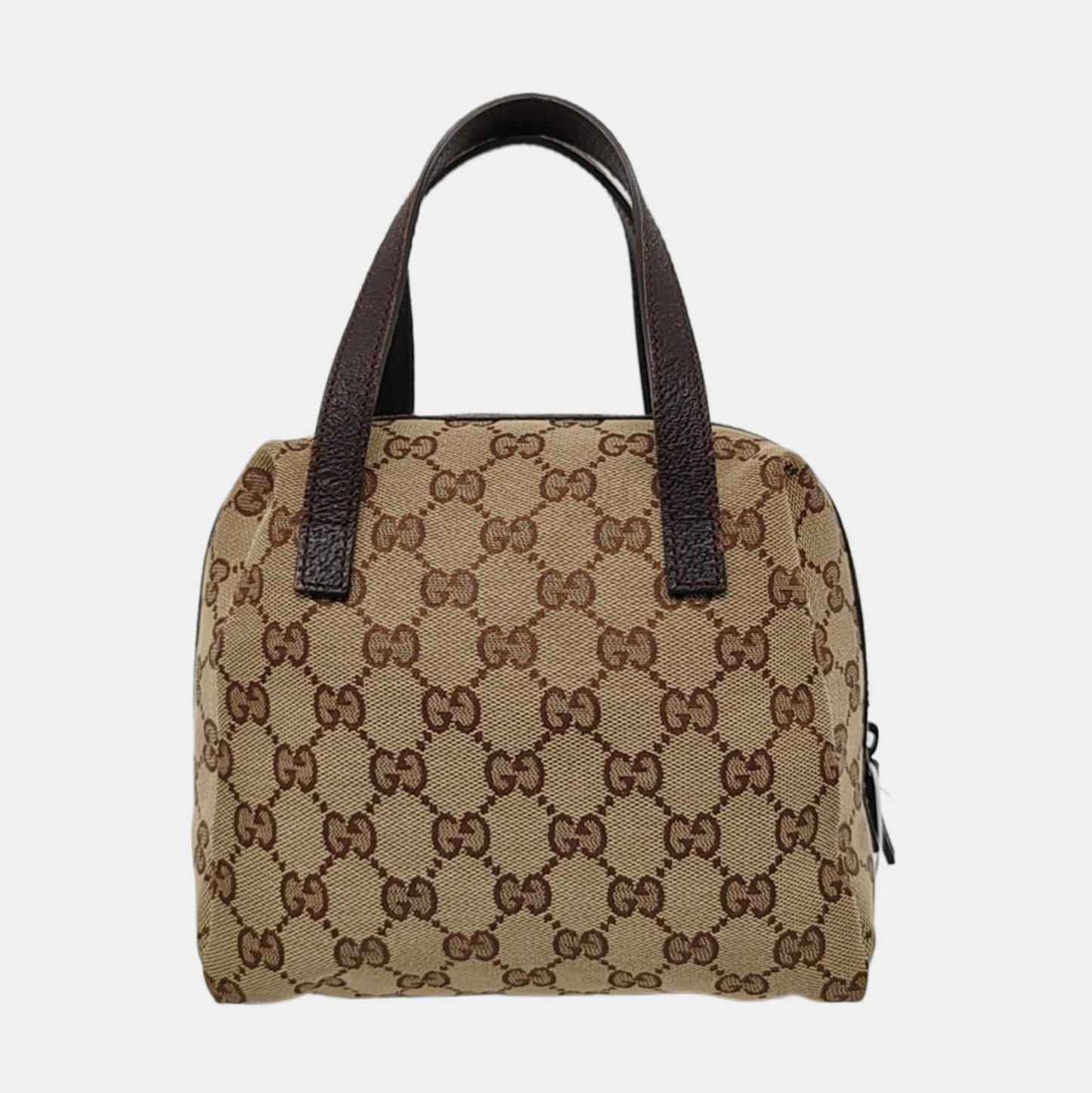 GUCCI Brown Canvas Monogrammed Tote Bag Golden hardware-(SKU)-946191462