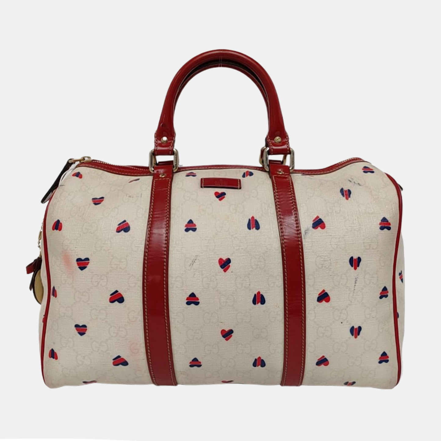 GUCCI Joy Beige Coated Canvas Printed Tote Bag Golden hardware-(SKU)-955096303