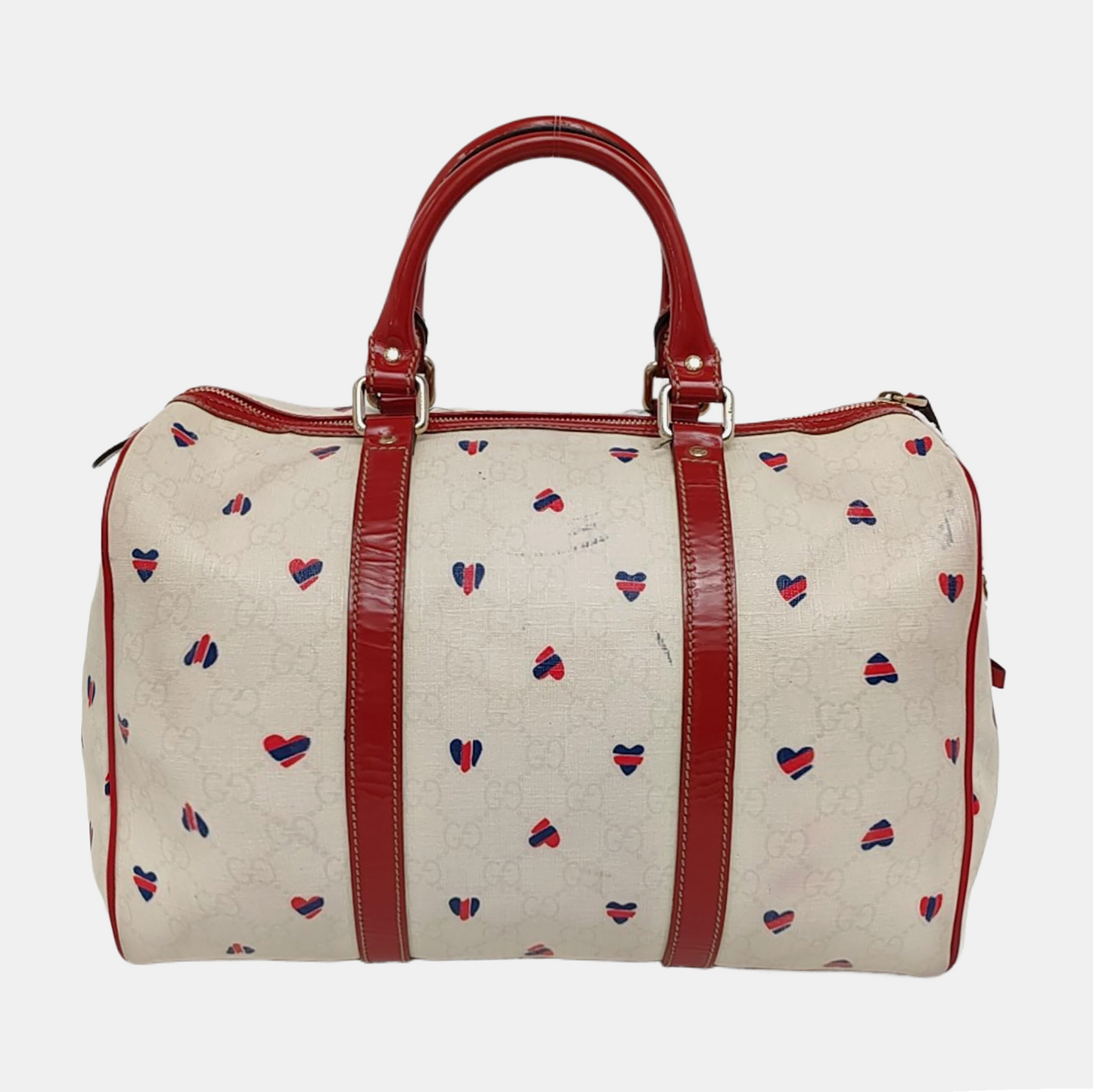 GUCCI Joy Beige Coated Canvas Printed Tote Bag Golden hardware-(SKU)-955096303