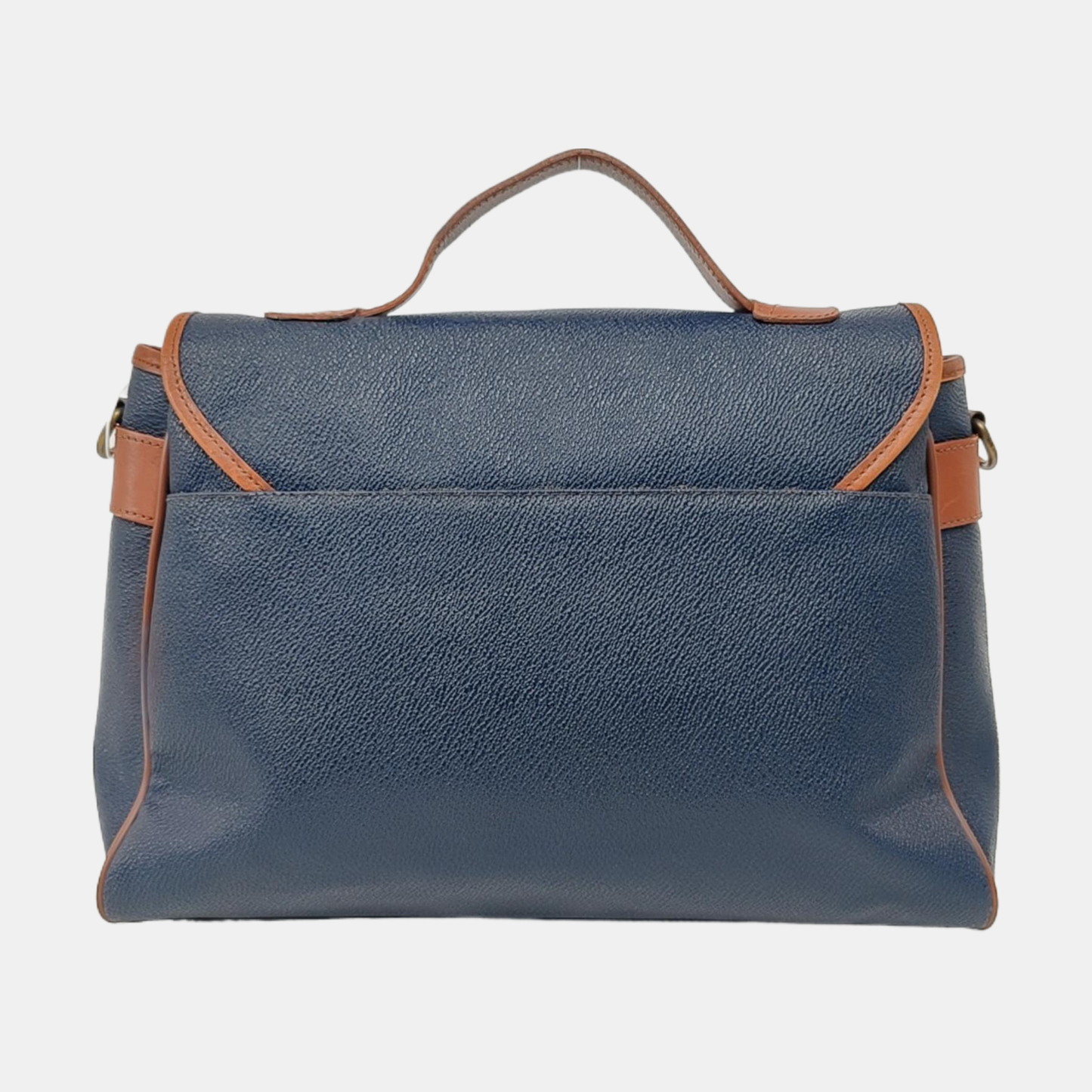 BURBERRY Dark Blue Cowhide Crossbody Bag Tote Bag Single Shoulder Bag Golden hardware Removable shoulder strap-(SKU)-955231320