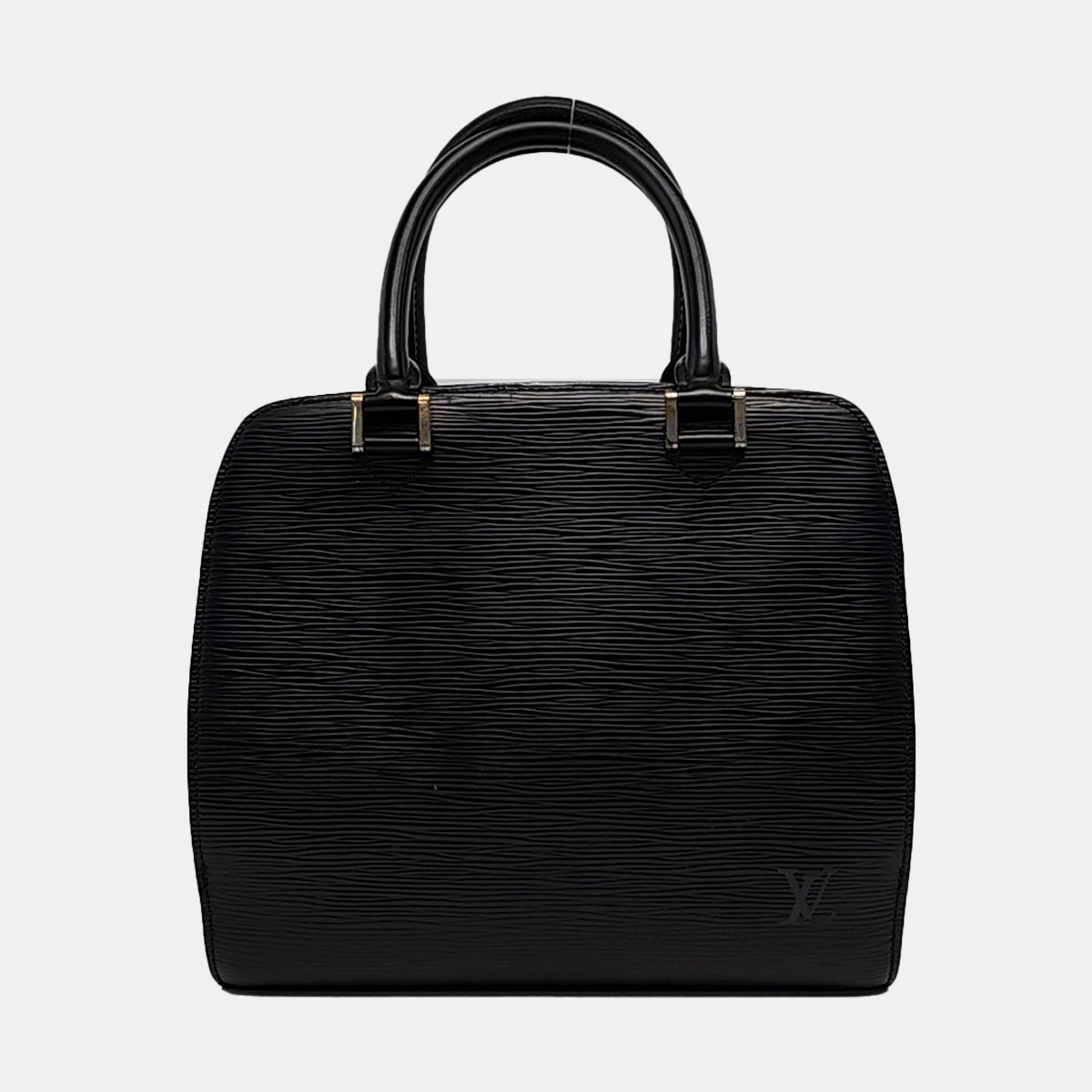 LOUIS VUITTON PONNEUF Small size BlackEPI牛皮水波纹Handheld包 Golden hardware Vintage model-(SKU)-955324453