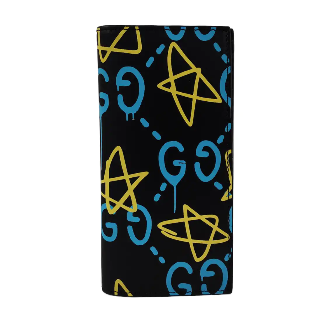 GUCCI Black Leather Printed Wallet Black hardware-(SKU)-955577139