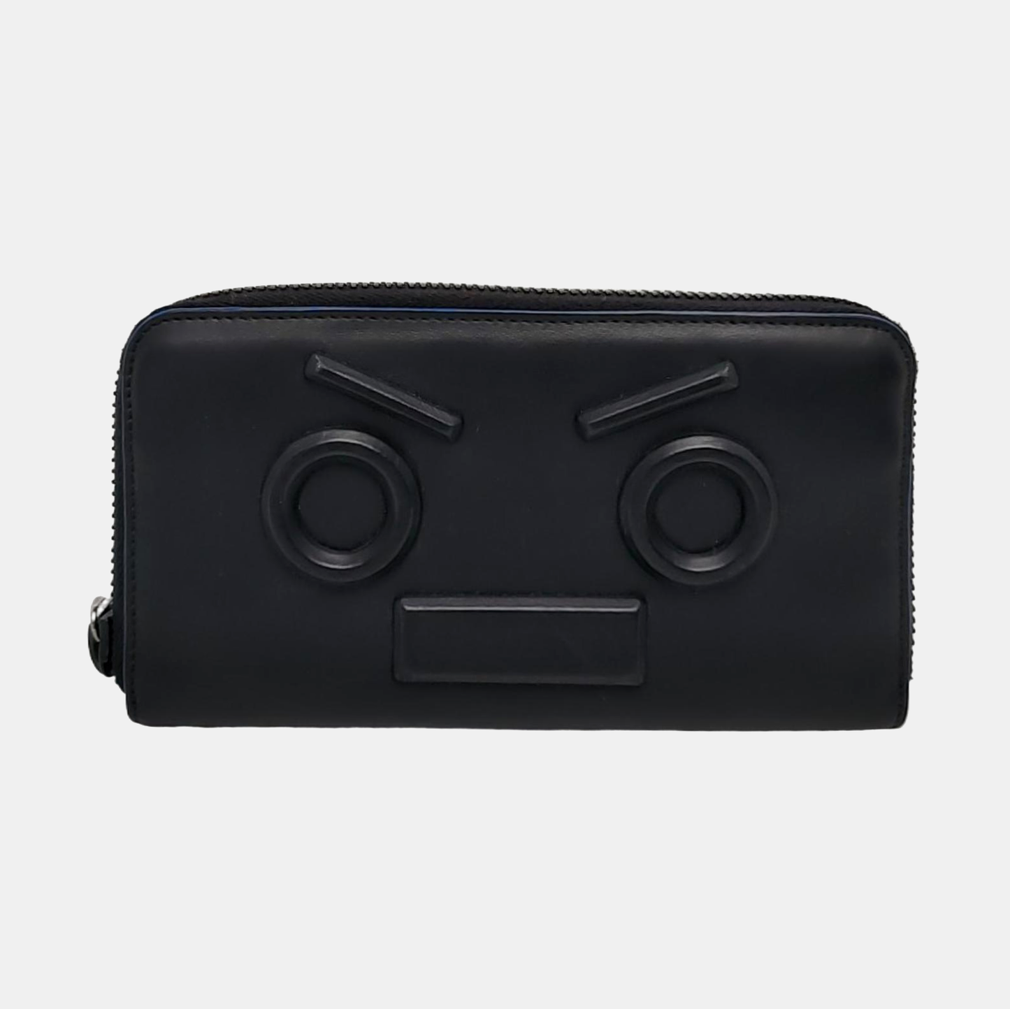 FENDI Monster Black Leather Embossed Wallet Black hardware-(SKU)-955589989