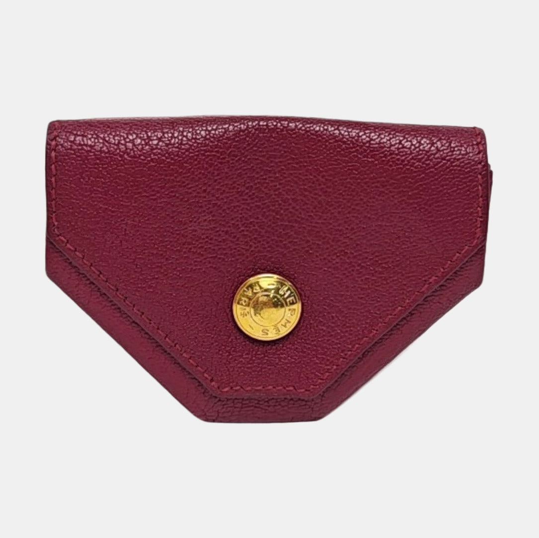 HERMÈS 24 Verso Hermes OrangeChèvre MysoreGoat Leather Clutch Silver Hardware 🄵stamp-(SKU)-955678144