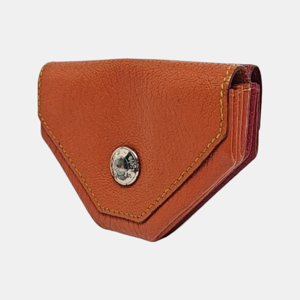 HERMÈS 24 Verso Hermes OrangeChèvre MysoreGoat Leather Clutch Silver Hardware 🄵stamp-(SKU)-955678144