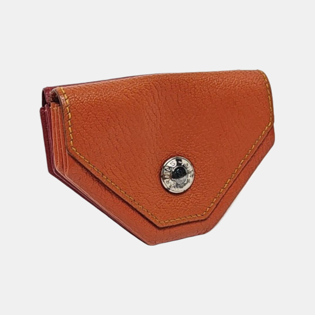 HERMÈS 24 Verso Hermes OrangeChèvre MysoreGoat Leather Clutch Silver Hardware 🄵stamp-(SKU)-955678144