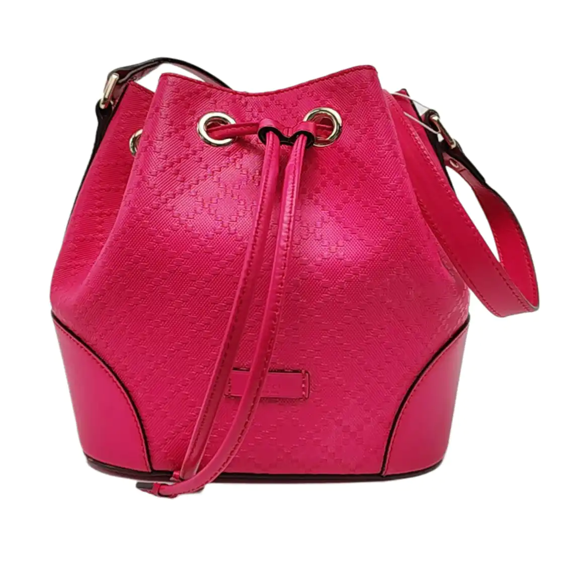 GUCCI Diamante Fuchsia Leather Patchwork Crossbody Shoulder Bag Golden hardware-(SKU)-956229075