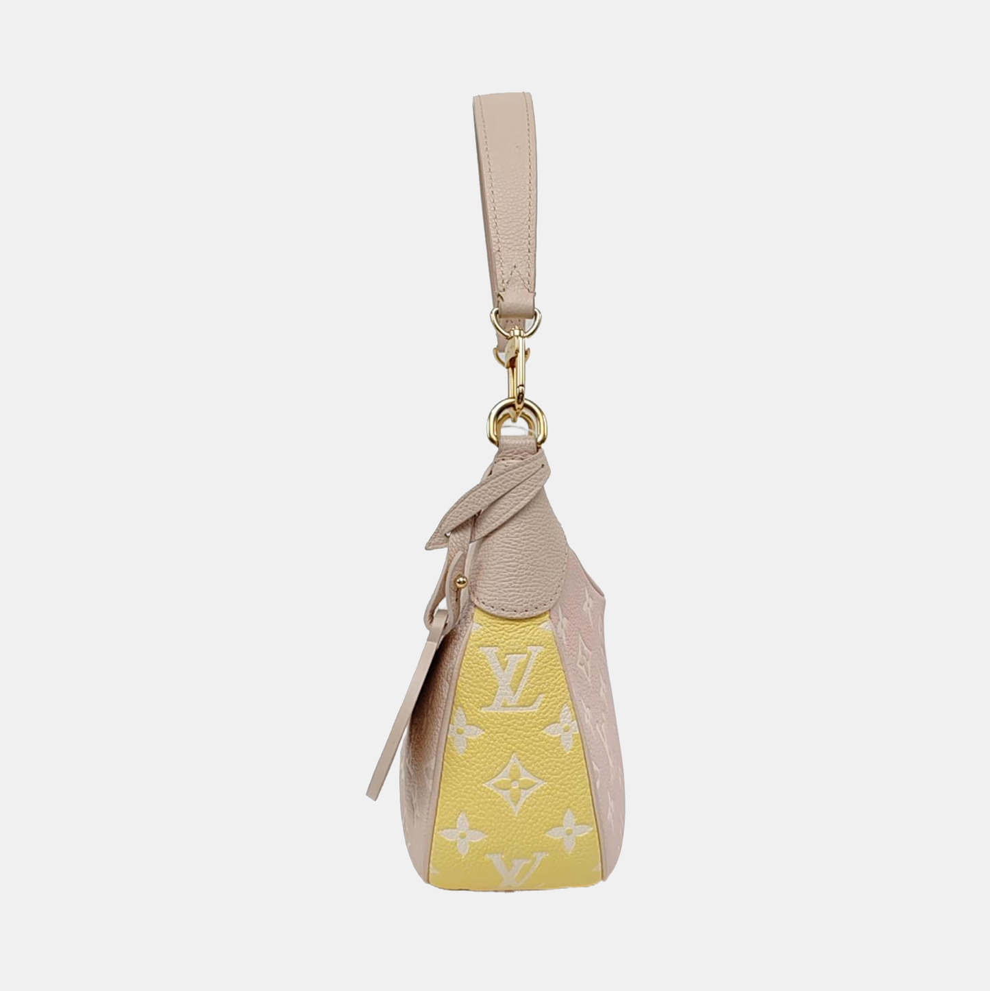 LOUIS VUITTON BAGATELLE Pink Calfskin Embossed Single Shoulder Bag Tote Bag Crossbody Bag Gold Hardware 2 Removable Straps-(SKU)-947832107