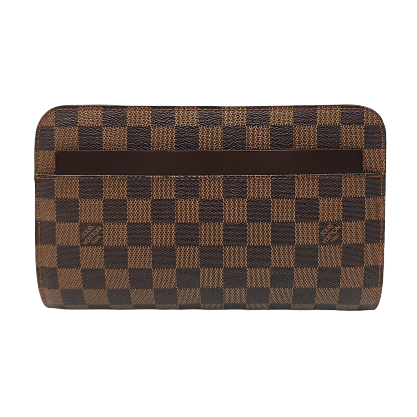 LOUIS VUITTON SAINT LOUIS Brown Coated Canvas Checkered Handbag Golden hardware-(SKU)-956148257