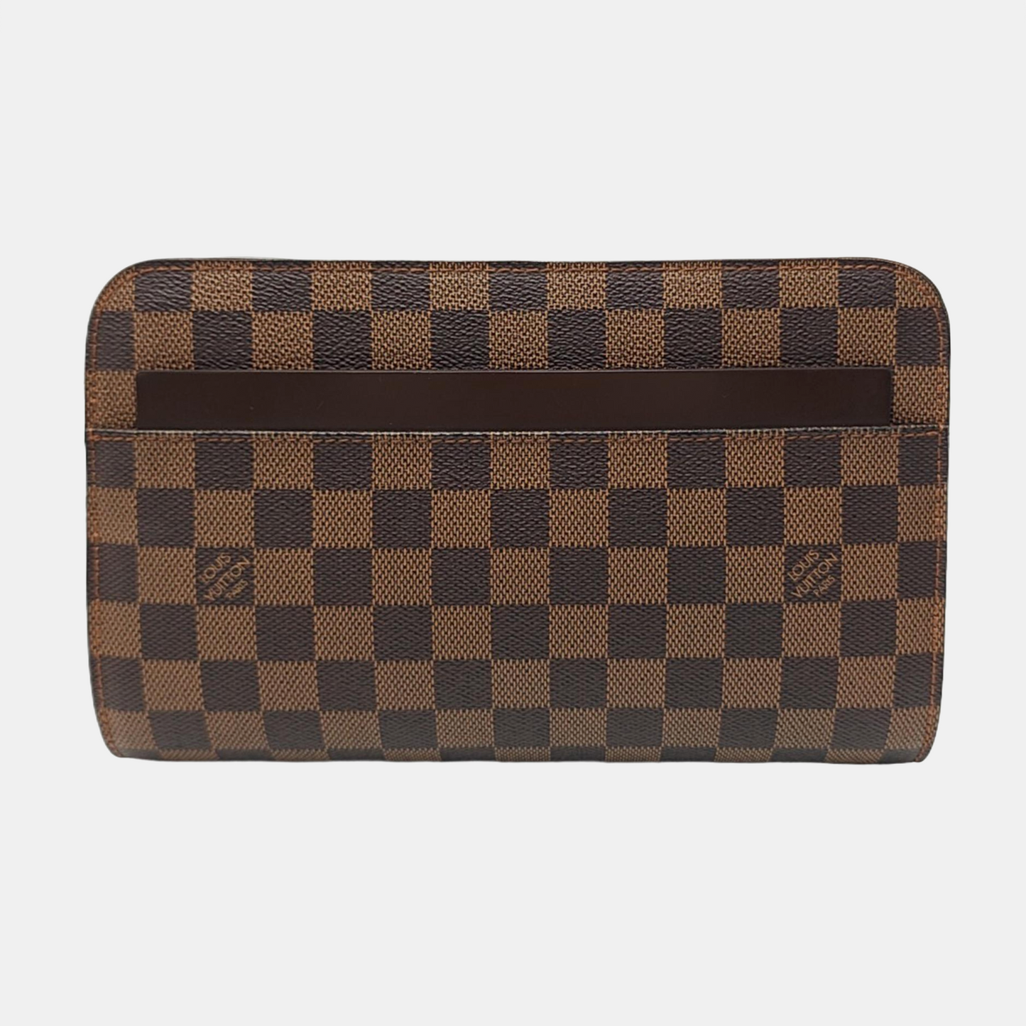 LOUIS VUITTON SAINT LOUIS Brown Coated Canvas Checkered Handbag Golden hardware-(SKU)-956148257