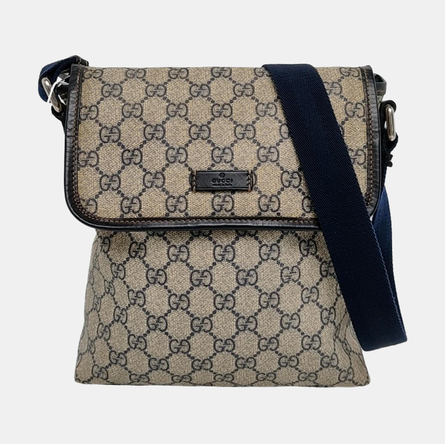 GUCCI Khaki Coated Canvas Old Flower Single Shoulder Bag Crossbody Bag Golden hardware-(SKU)-956510799