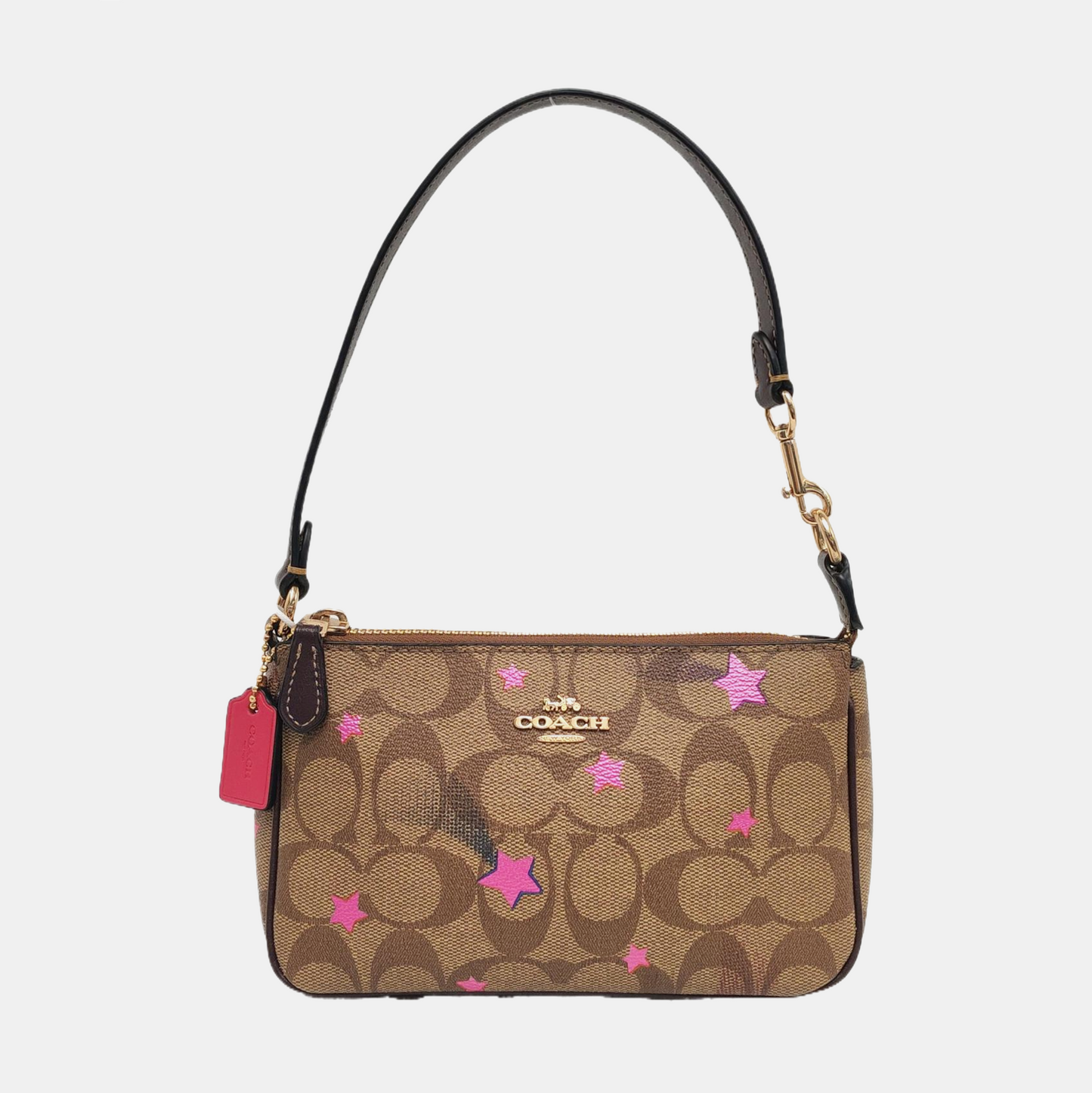 COACH NOLITA Brown Coated Canvas Monogram Tote Bag Golden hardware-(SKU)-933372842