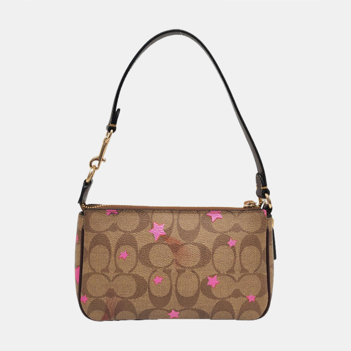 COACH NOLITA Brown Coated Canvas Monogram Tote Bag Golden hardware-(SKU)-933372842