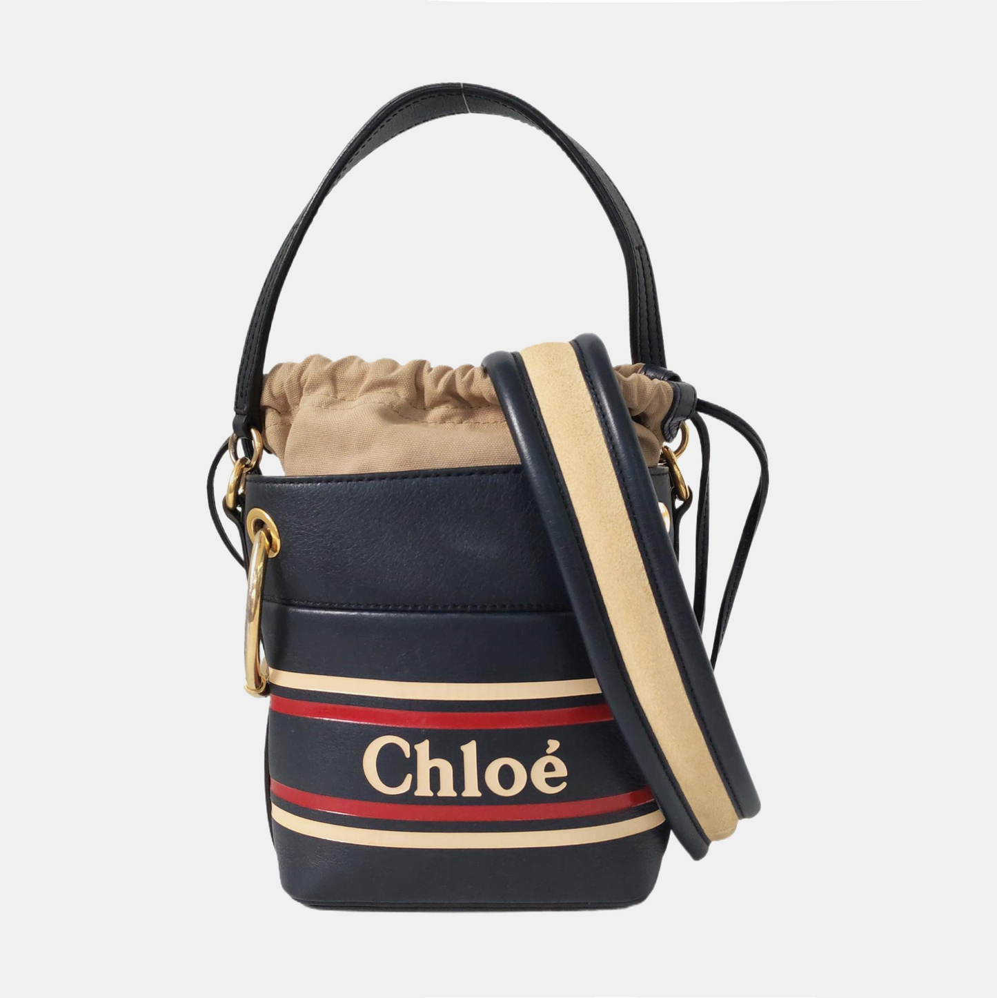Chloé Roy Black Cowhide Printed Single Shoulder Bag, Handbag, and Crossbody Golden hardware Removable shoulder strap-(SKU)-956715816