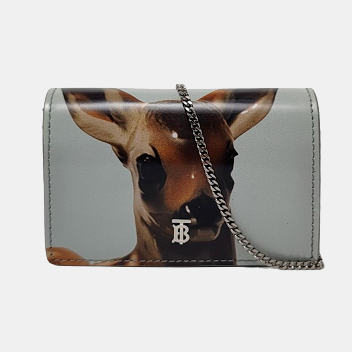 BURBERRY White Calf Leather Printed Crossbody Bag Silver Hardware Removable shoulder strap-(SKU)-956836335