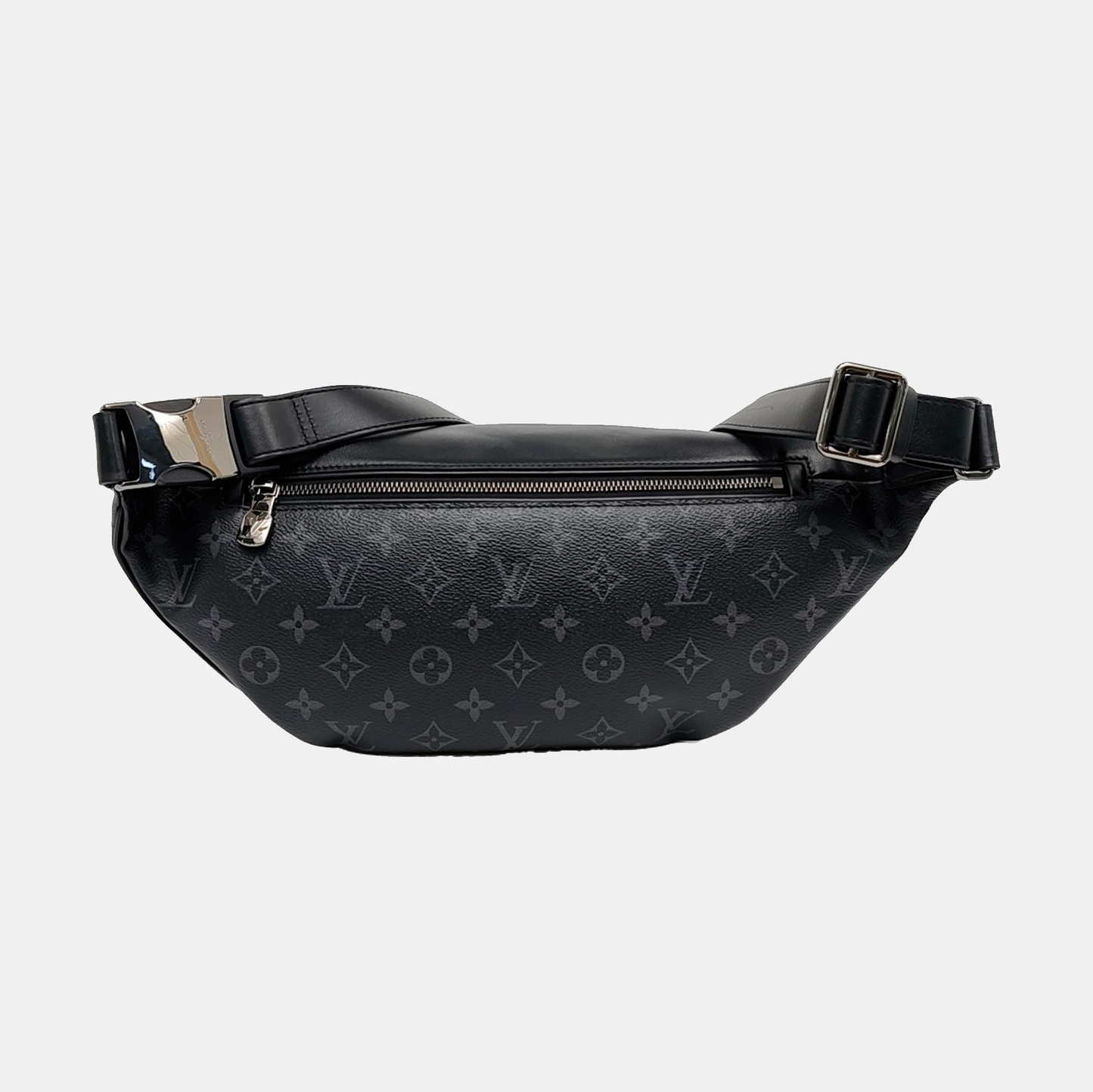 LOUIS VUITTON DISCOVERY Gray Coated Canvas Monogram Fanny Pack Crossbody Bag Chest Bag/Belt Bag Silver Hardware-(SKU)-956938229