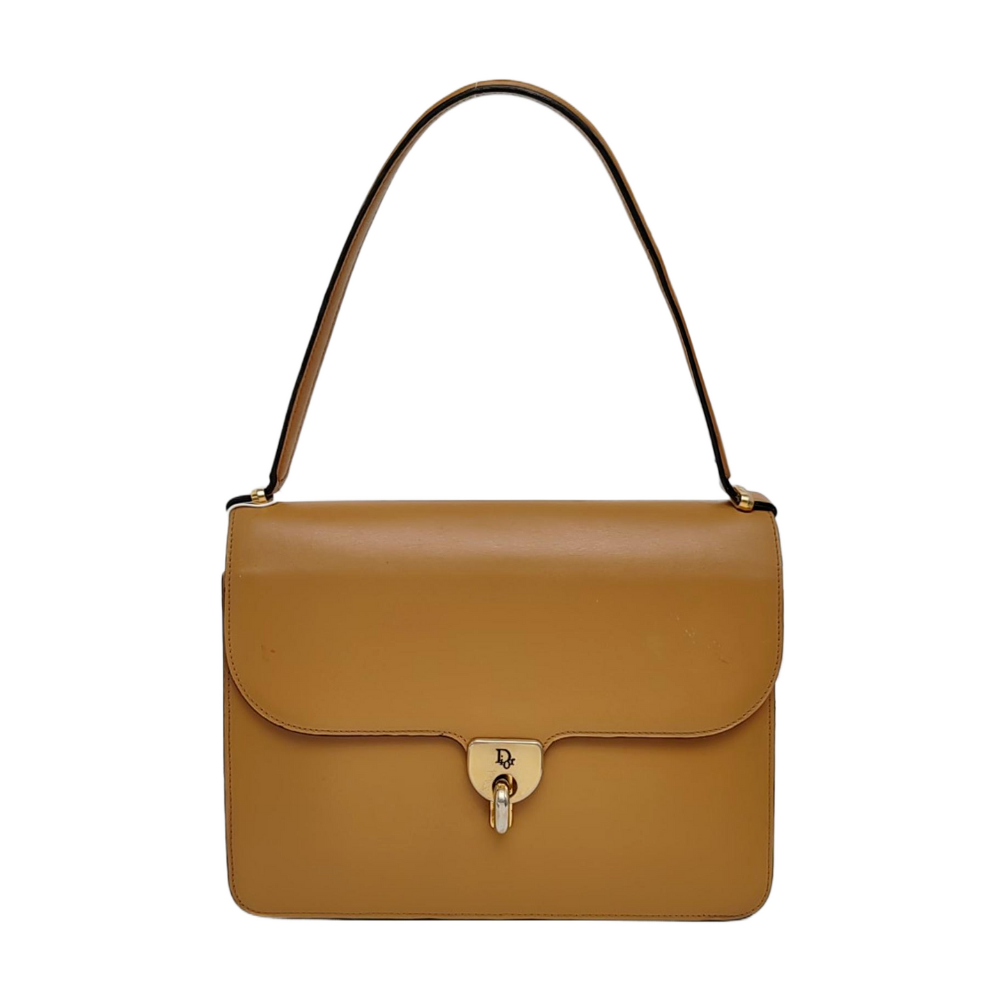 DIOR Brown Cowhide Single Shoulder Bag Tote Golden hardware-(SKU)-957129758