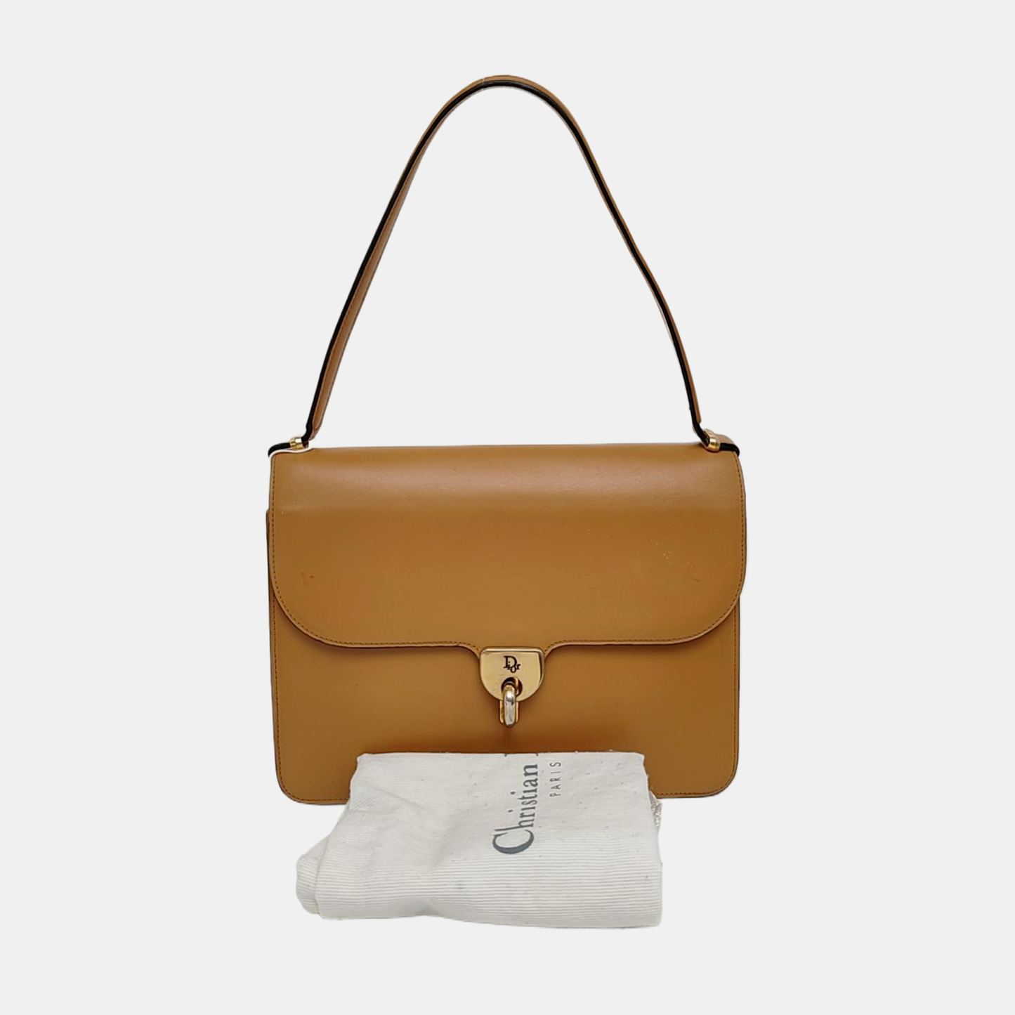 DIOR Brown Cowhide Single Shoulder Bag Tote Golden hardware-(SKU)-957129758