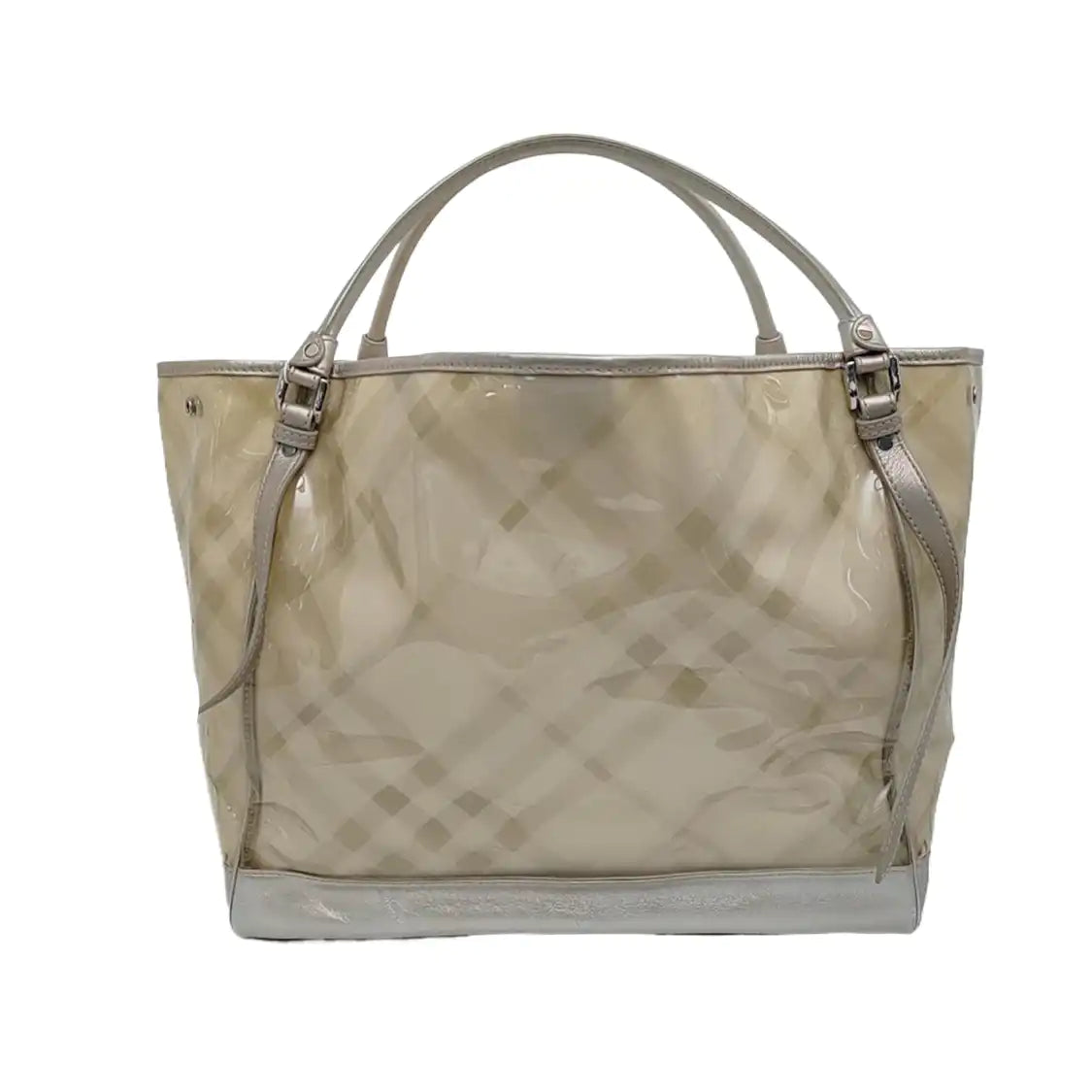 BURBERRY Tote bag Silver Special Material Printed Tote Bag Silver Hardware Sub-bag-(SKU)-957140002