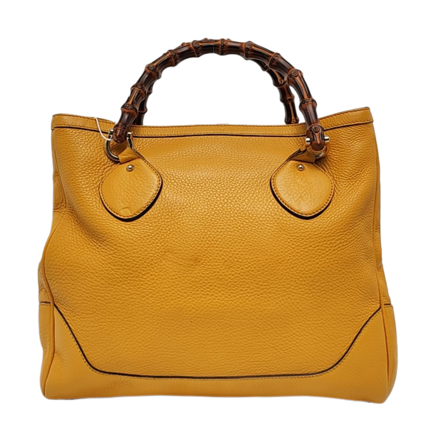 GUCCI Bamboo 1947 Yellow cowhide bamboo bag handbag Golden hardware-(SKU)-957418197