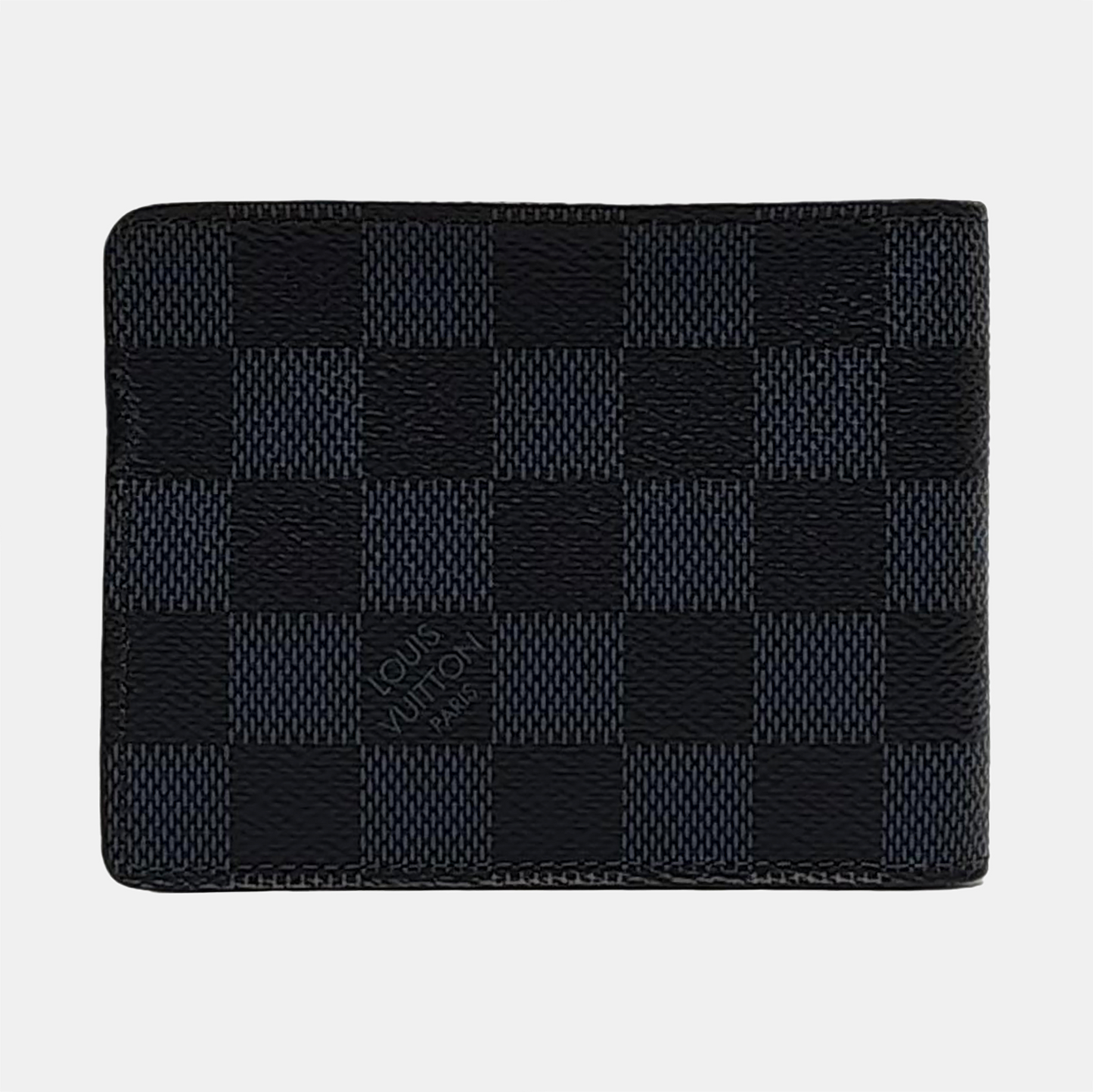 LOUIS VUITTON SLENDER Blue Coated Canvas Checkerboard Wallet-(SKU)-957464411