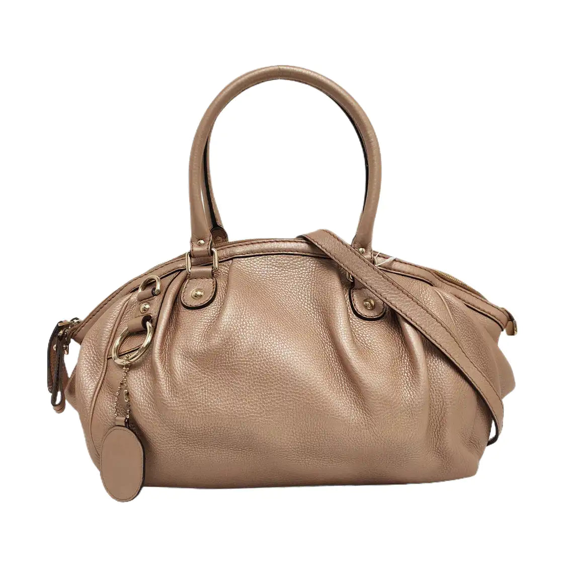 GUCCI Sukey Rose Gold Leather Single Shoulder Bag Tote Bag Golden hardware Removable shoulder strap-(SKU)-957916470