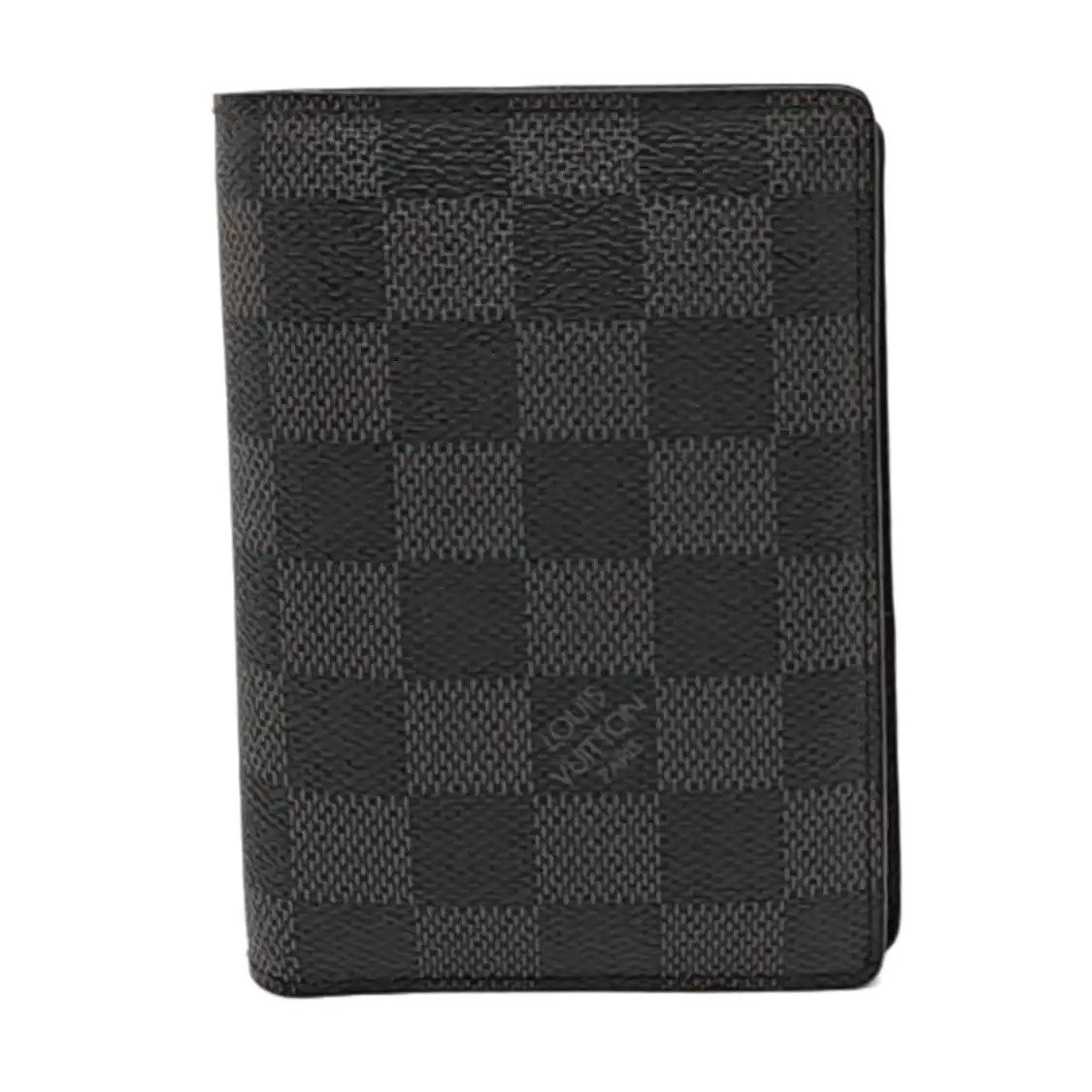 LOUIS VUITTON SMART Gray Coated Canvas Chessboard Plaid Wallet-(SKU)-957908054