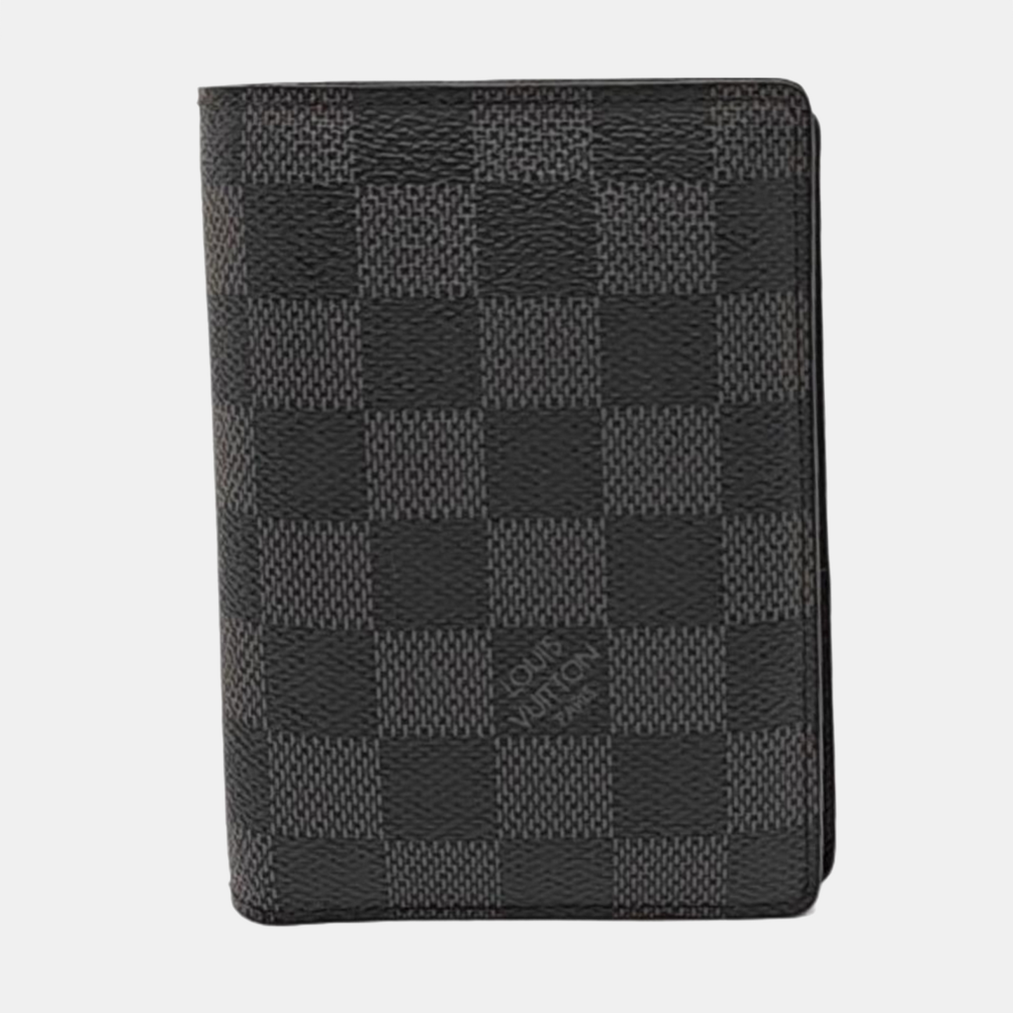 LOUIS VUITTON SMART Gray Coated Canvas Chessboard Plaid Wallet-(SKU)-957908054