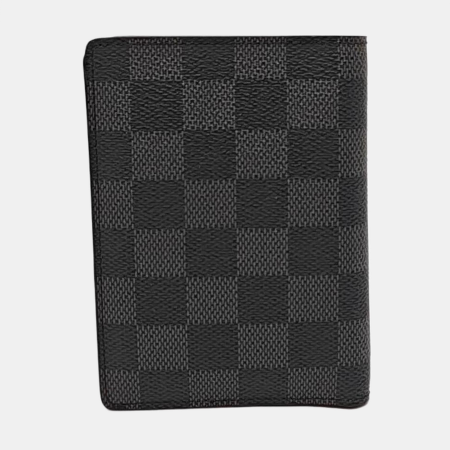 LOUIS VUITTON SMART Gray Coated Canvas Chessboard Plaid Wallet-(SKU)-957908054