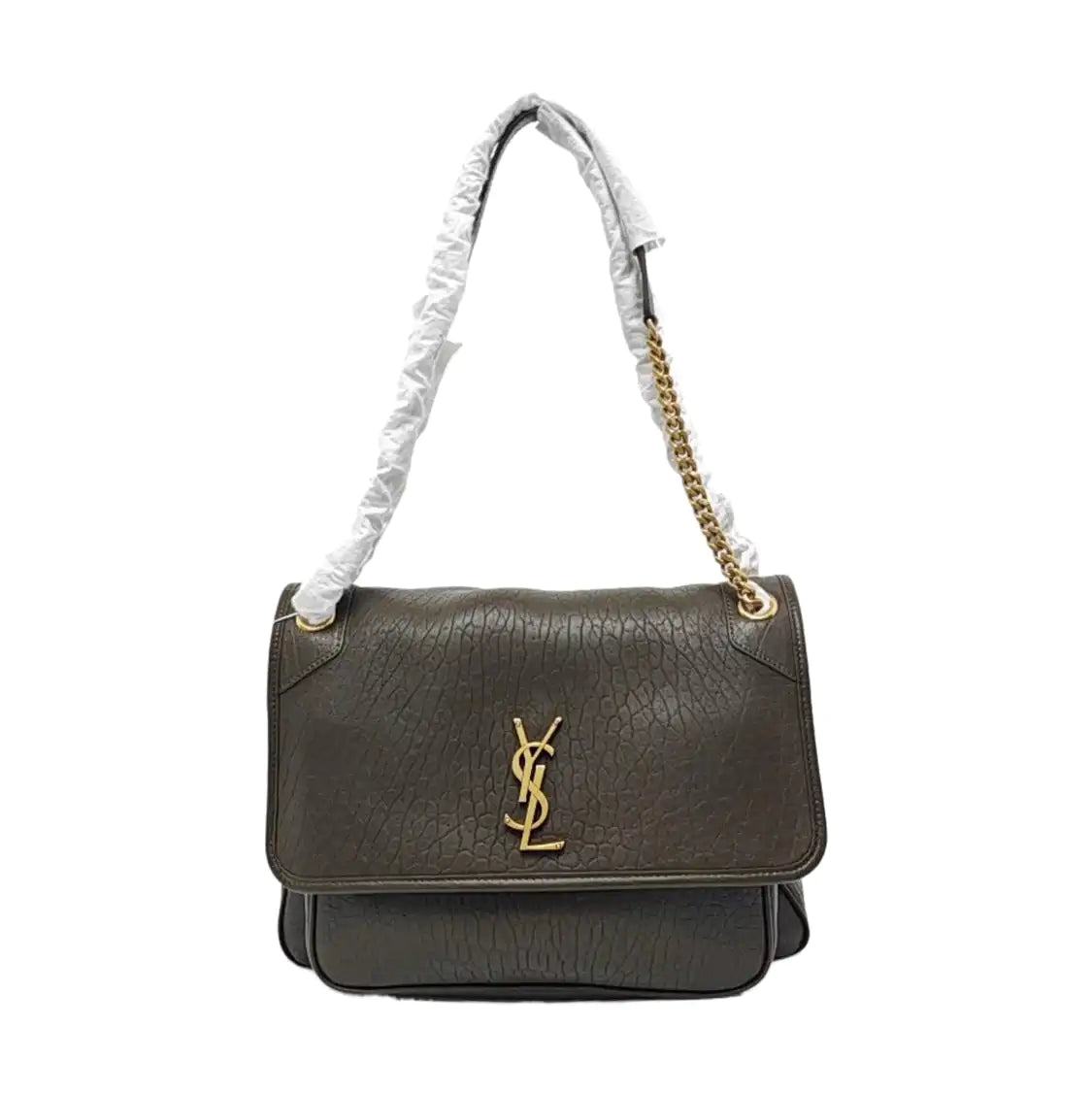 YSL NIKI Large Dark Green Lamb LeatherSingle-Shoulder Bag with Gold Hardware-(SKU)-958019747